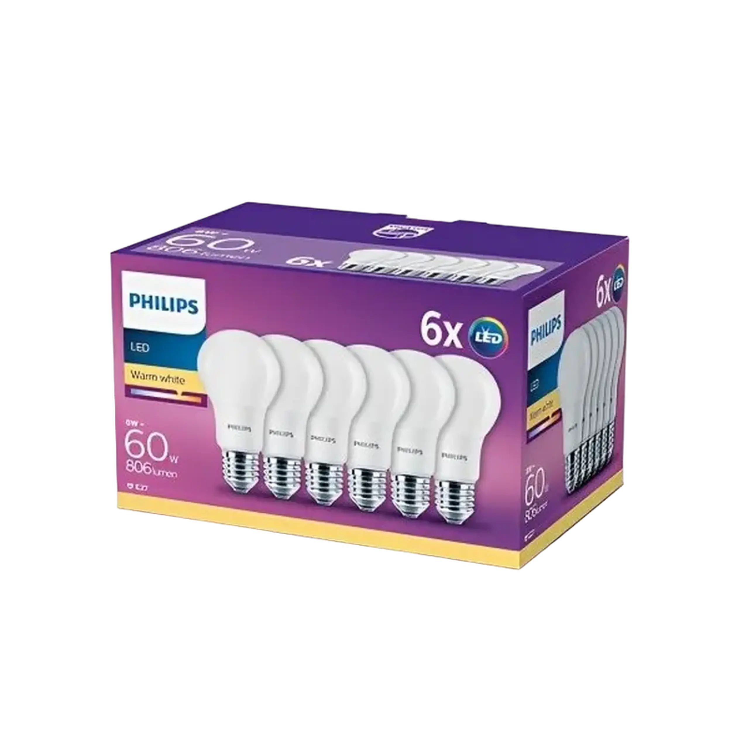 Bec cu LED Philips FR ND 6CT/4, E27, Alb Cald