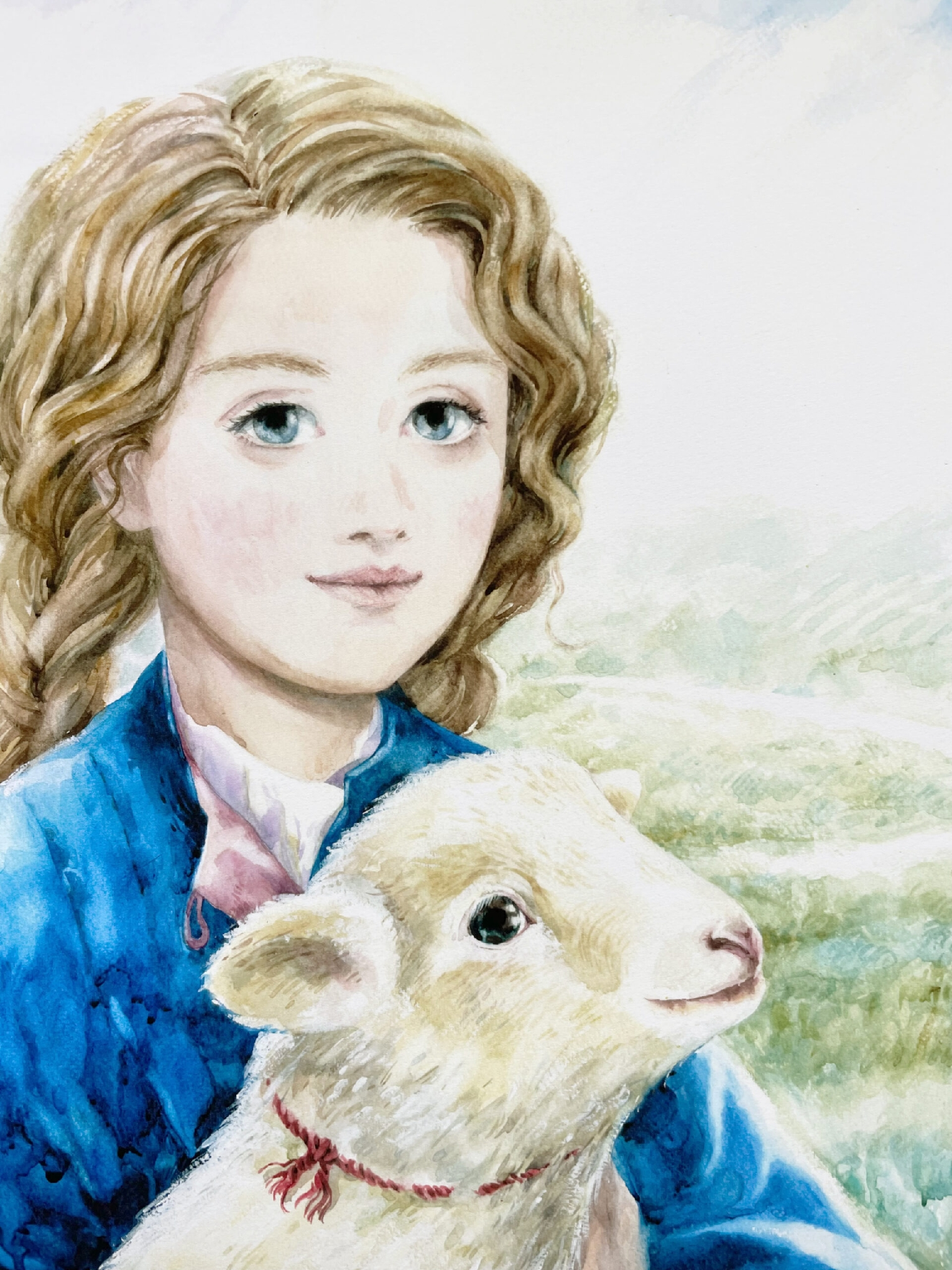 "Fata cu Miel" | "Girl with a Lamb" ART PRINT A2