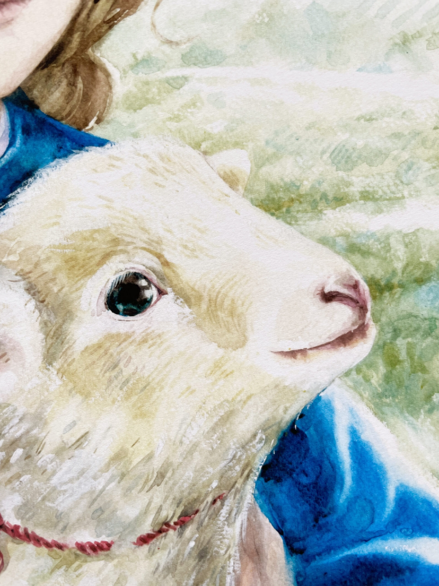 "Fata cu Miel" | "Girl with a Lamb" ART PRINT A2
