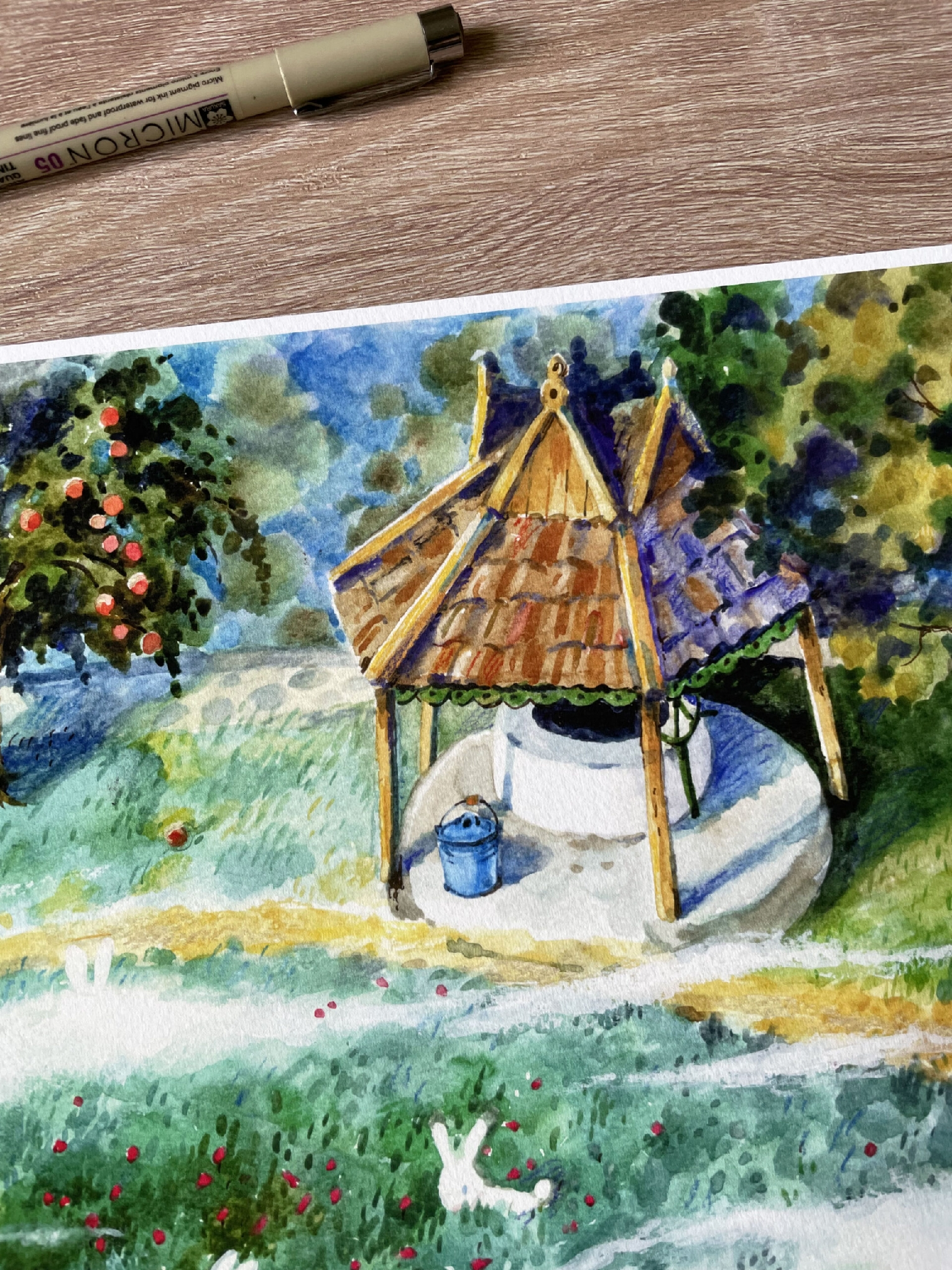 "Iepuri în Lucernă" | "Rabbits in Lucerne" ART PRINT A2