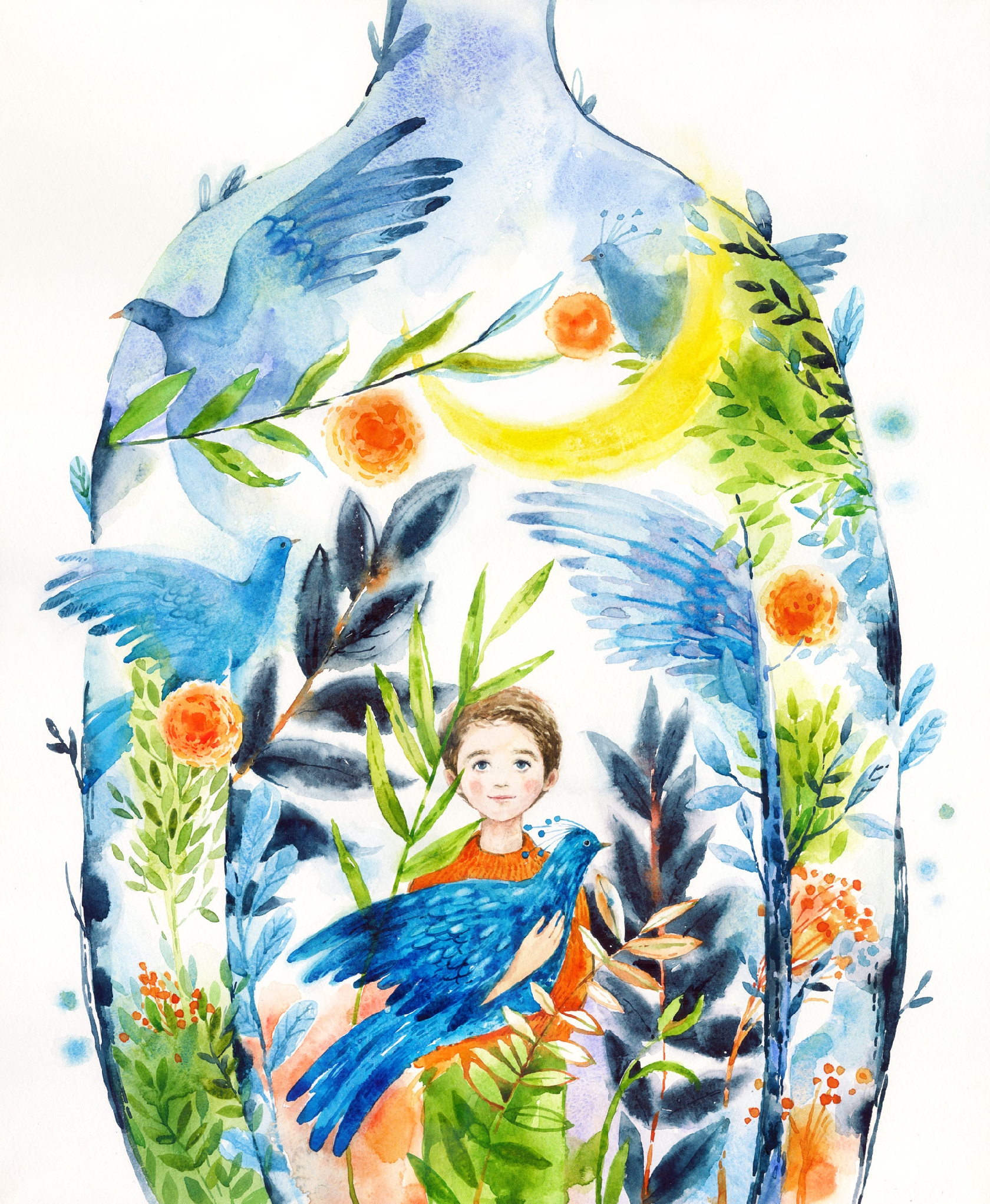 Pădurea Albastra | Blue Forest ART PRINT A2