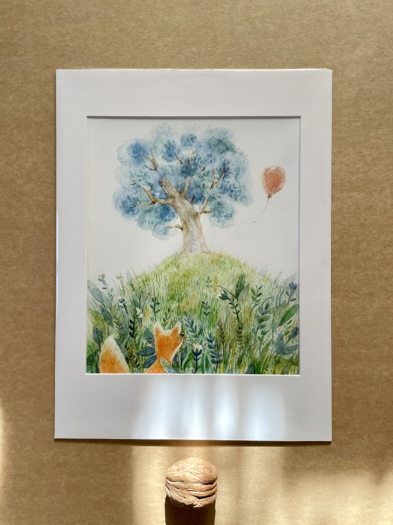 “Vulpița cu Balon” A4 + Passepartout | ART PRINT