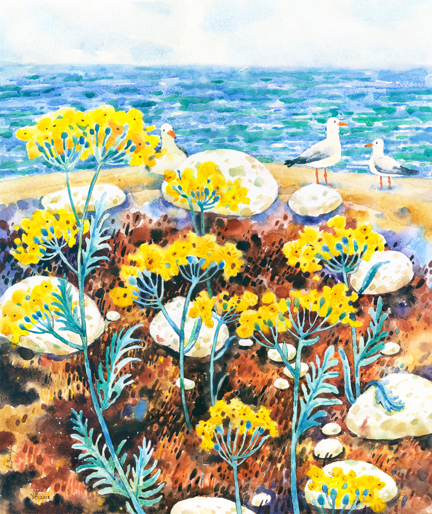 “Flori la Mare” | “Mediterranian" ART PRINT A2