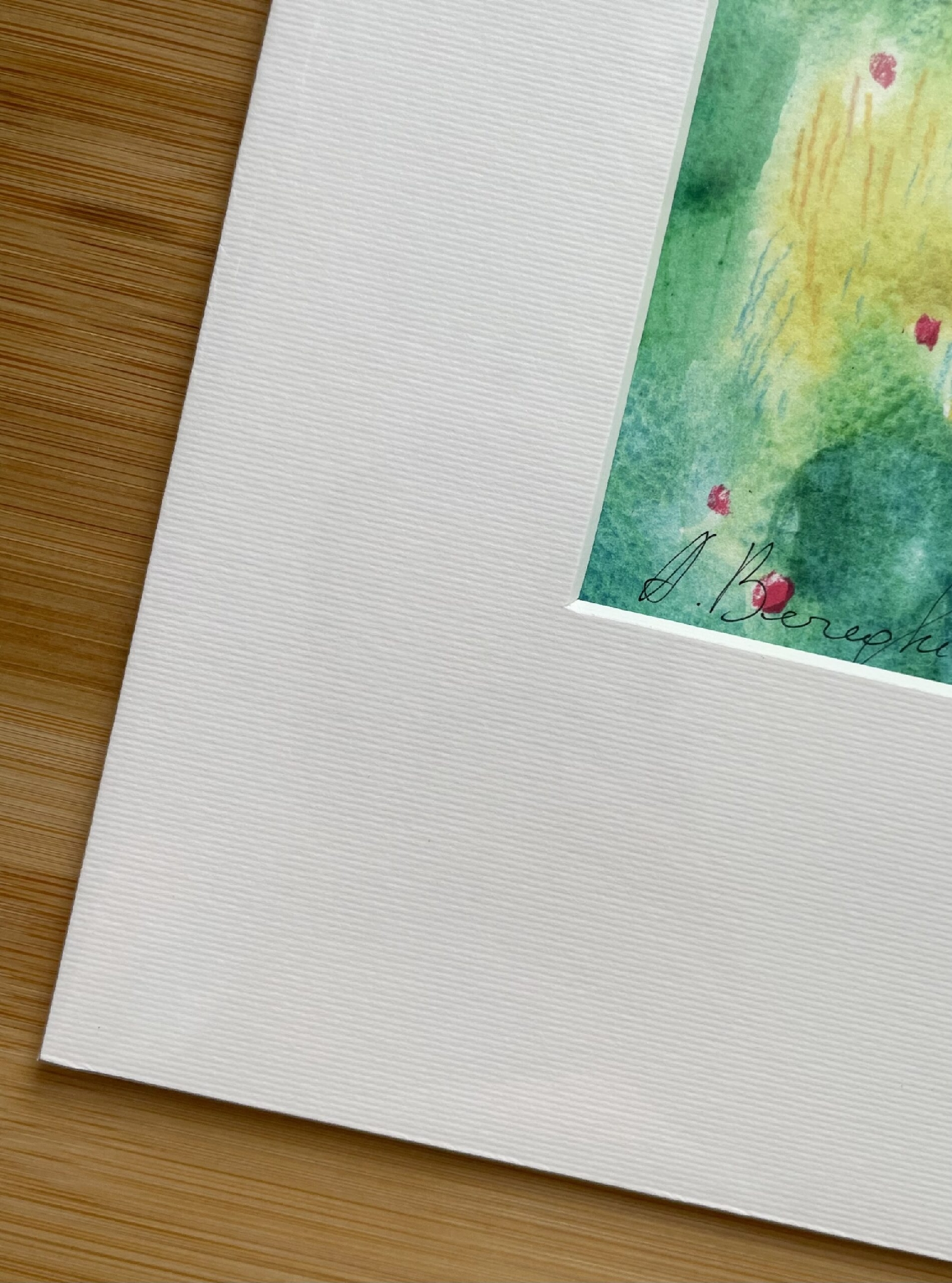 “Pisic dormind în iarbă” A4 + Passepartout | ART PRINT