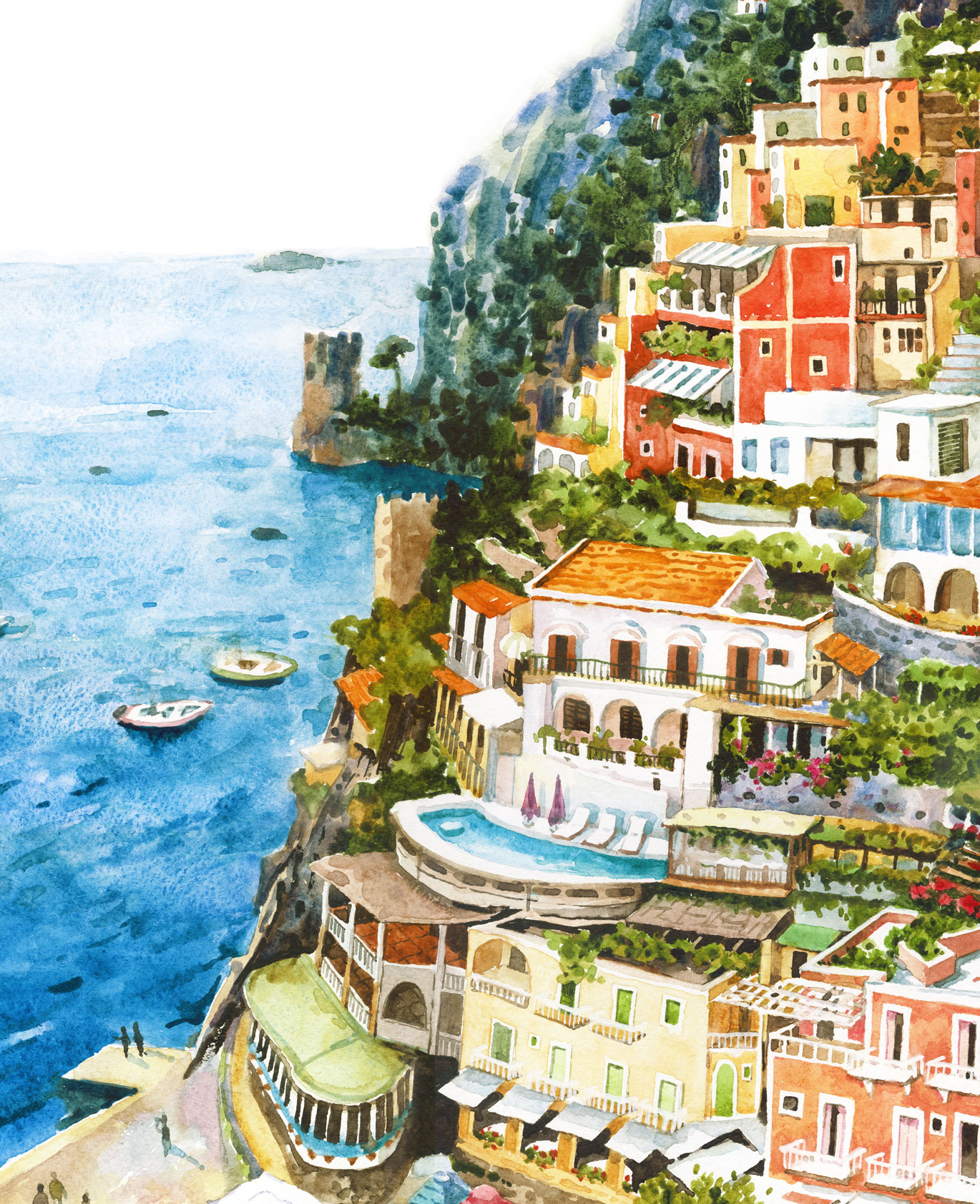 "Positano" ART PRINT A2