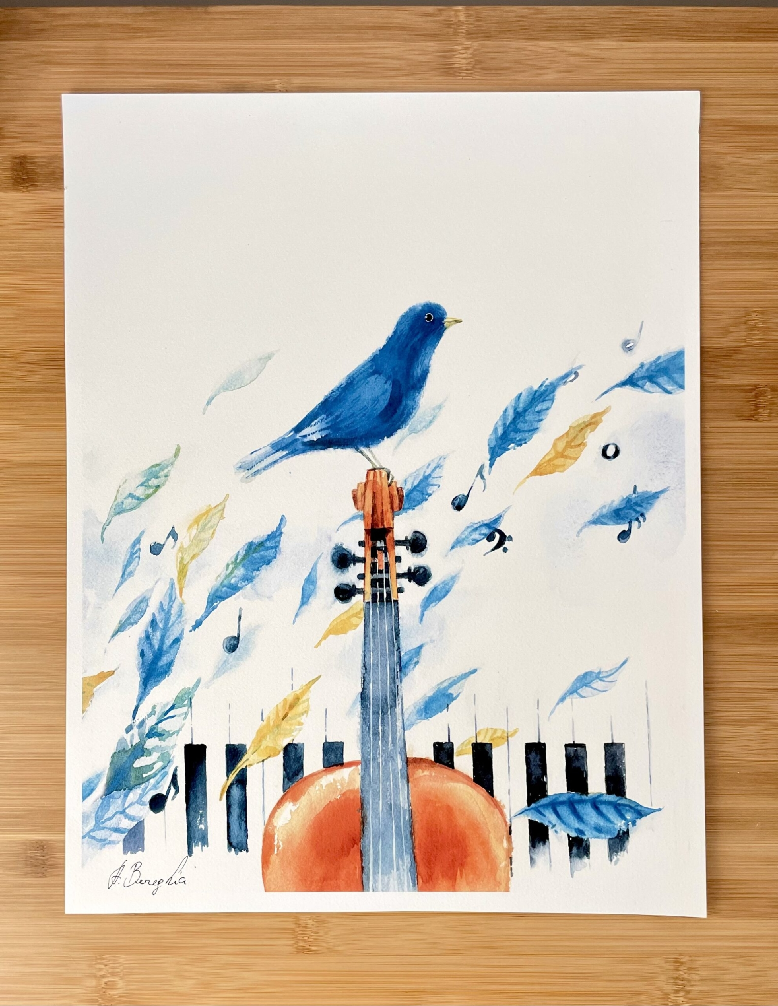 "Pasărea Vioară" ART PRINT A3+