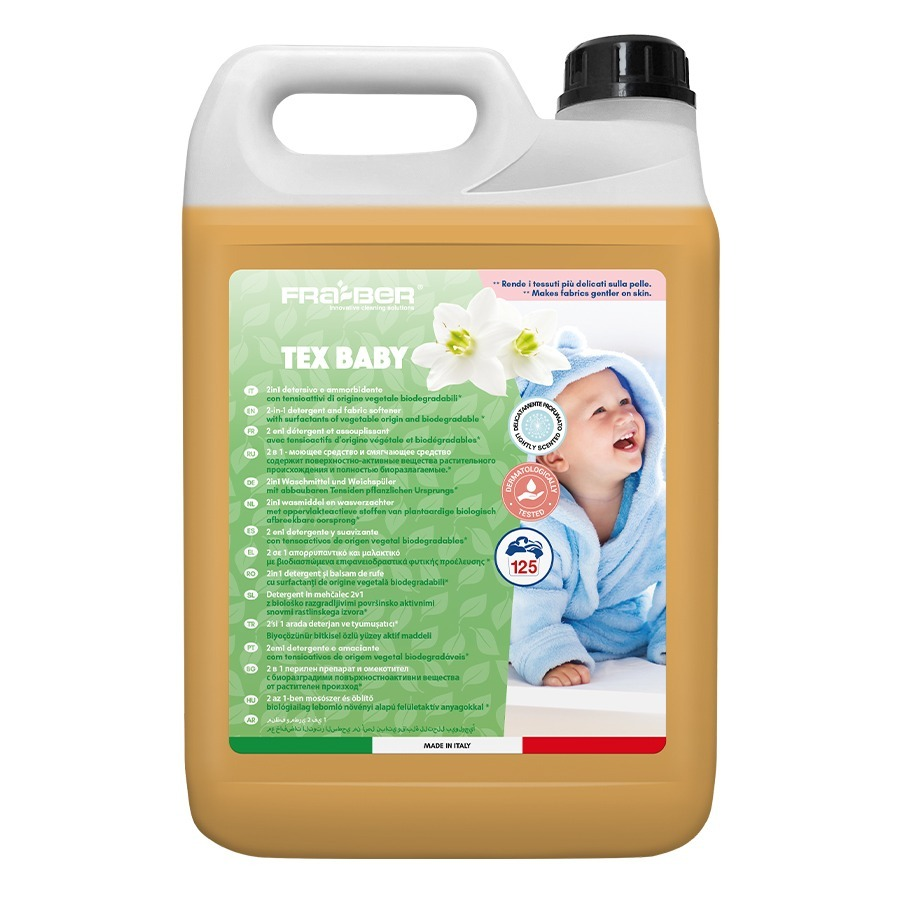 Detergent lichid pentru hainele copiilor, TEX BABY, 5L, Fra-Ber (Italia)