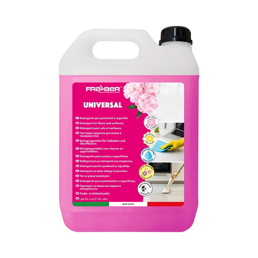Detergent pentru pardosele și suprafete, UNIVERSAL PINK FLOWERS, 4,54 L, Fra-Ber (Italia)