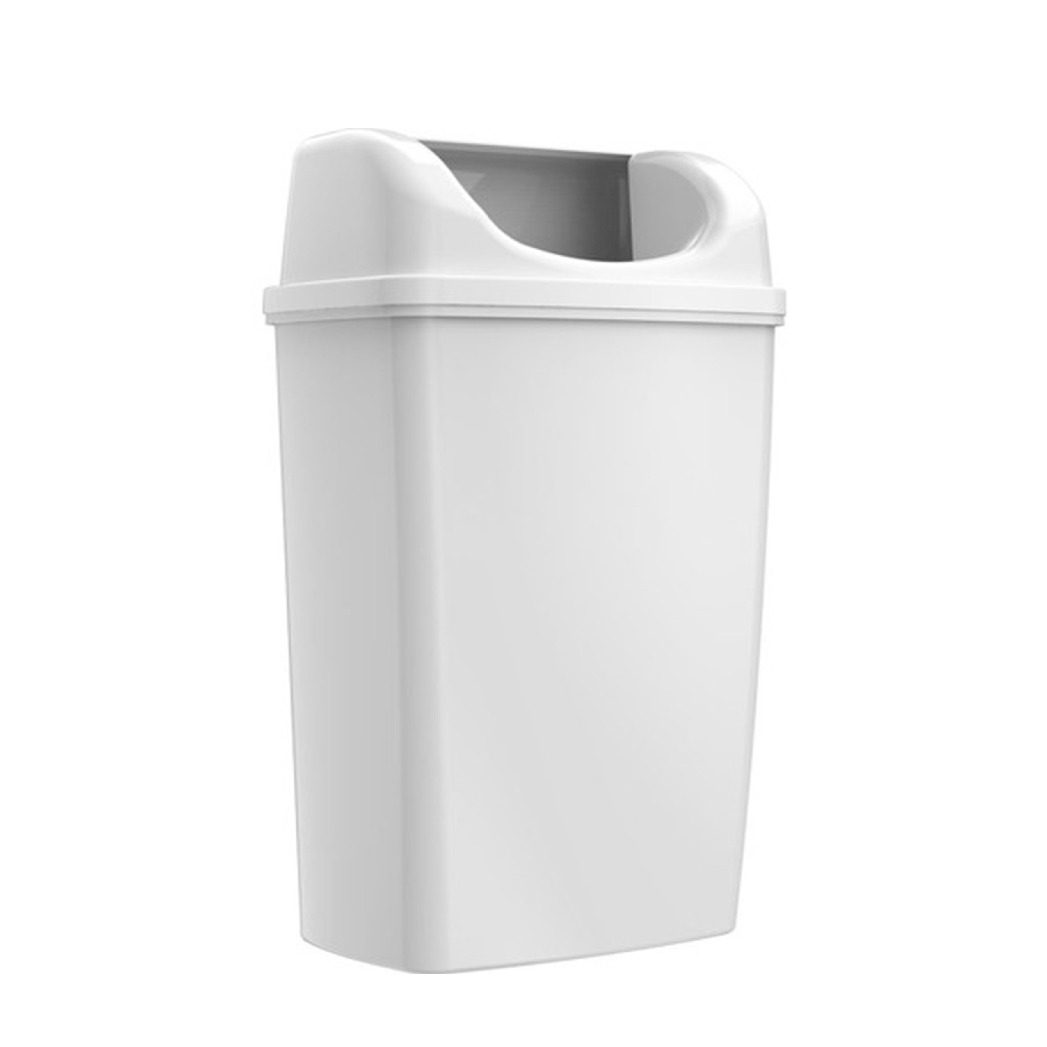 Coș de gunoi din plastic fixat pe perete, 25 L, alb