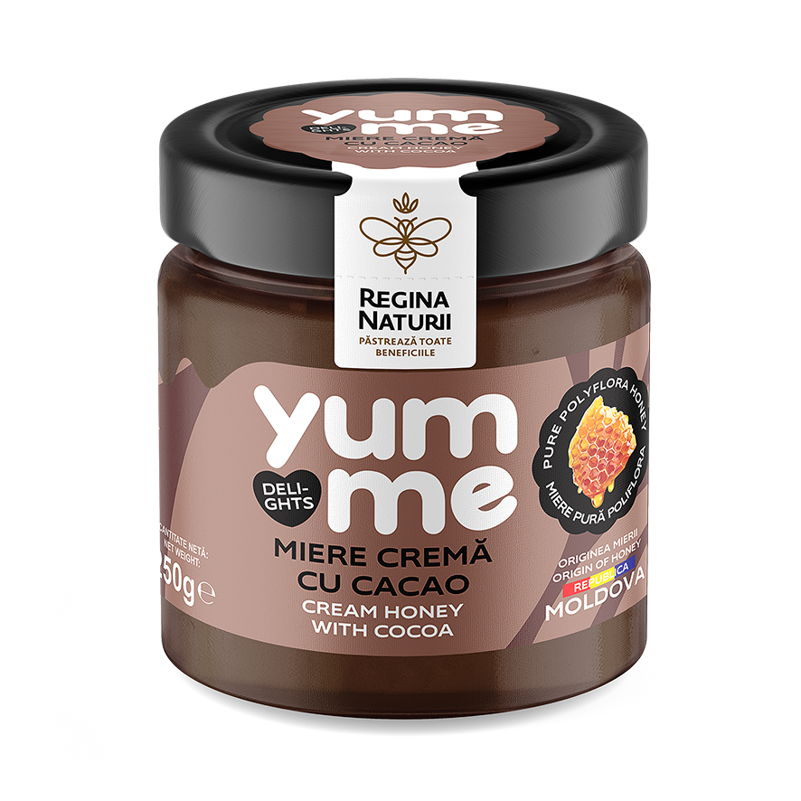 Miere Cremă Cu Cacao 250g