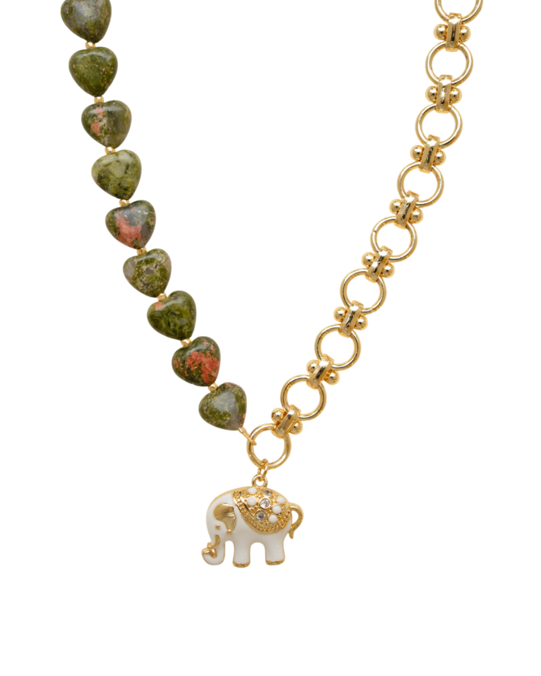 Colier Unakit cu pandantiv elefant
