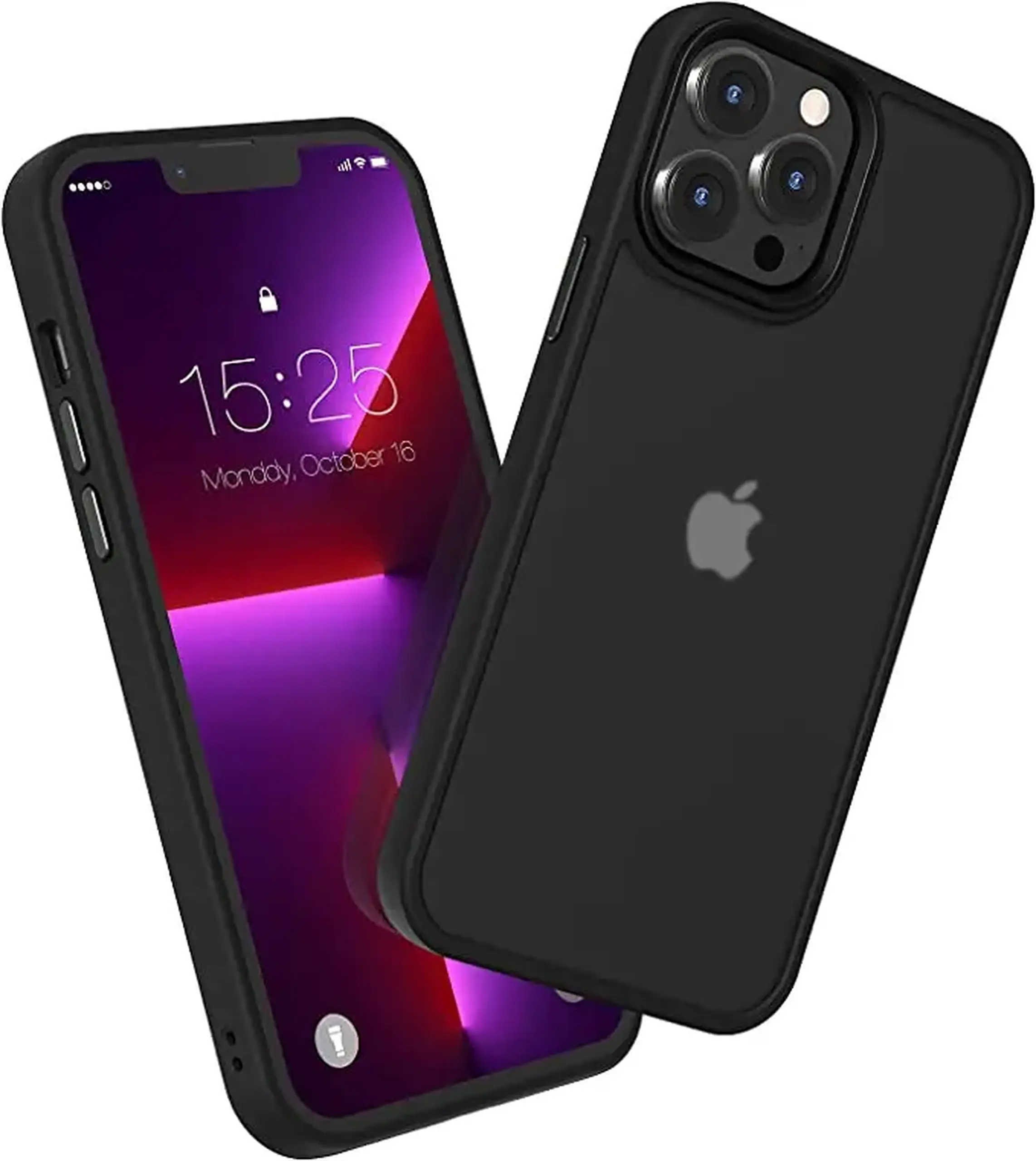 Matte shadow series protective case for iP13 Pro Max Black