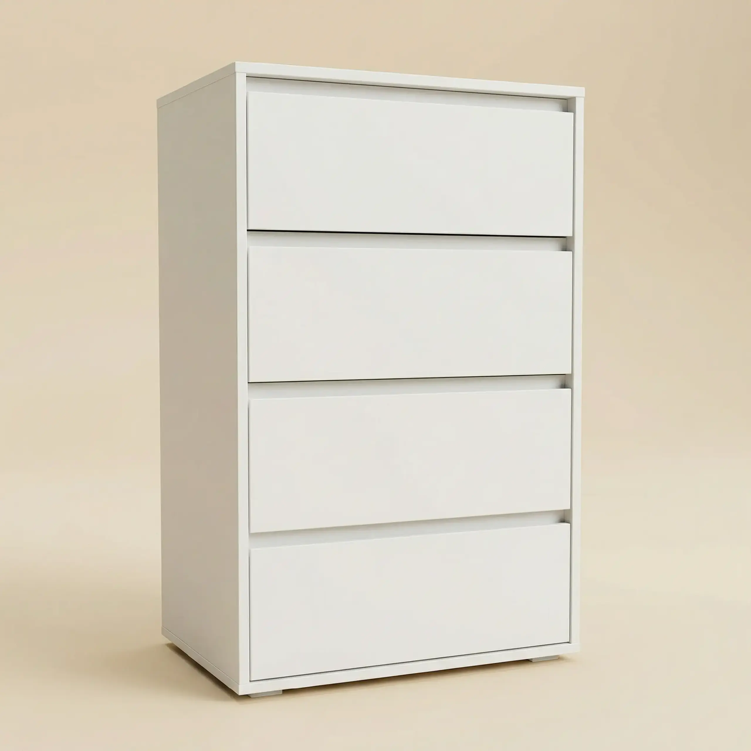 Comoda 4home Ideea K, 60x100x42 cm, 4 sertare, Nimfea Alba/Nimfea Alba