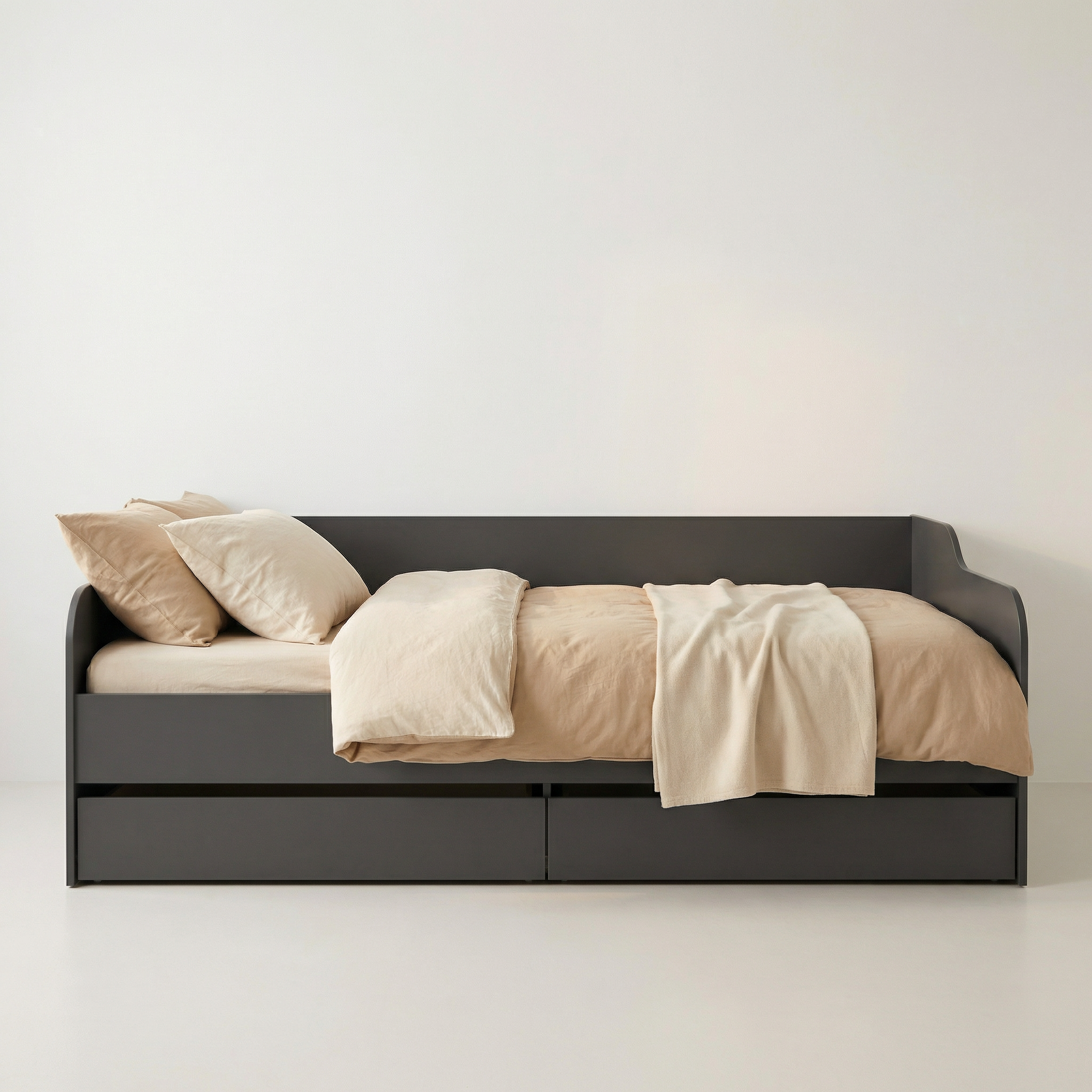 Pat 4home Ideea, 90x200 cm, Gri Grafit/Gri Grafit
