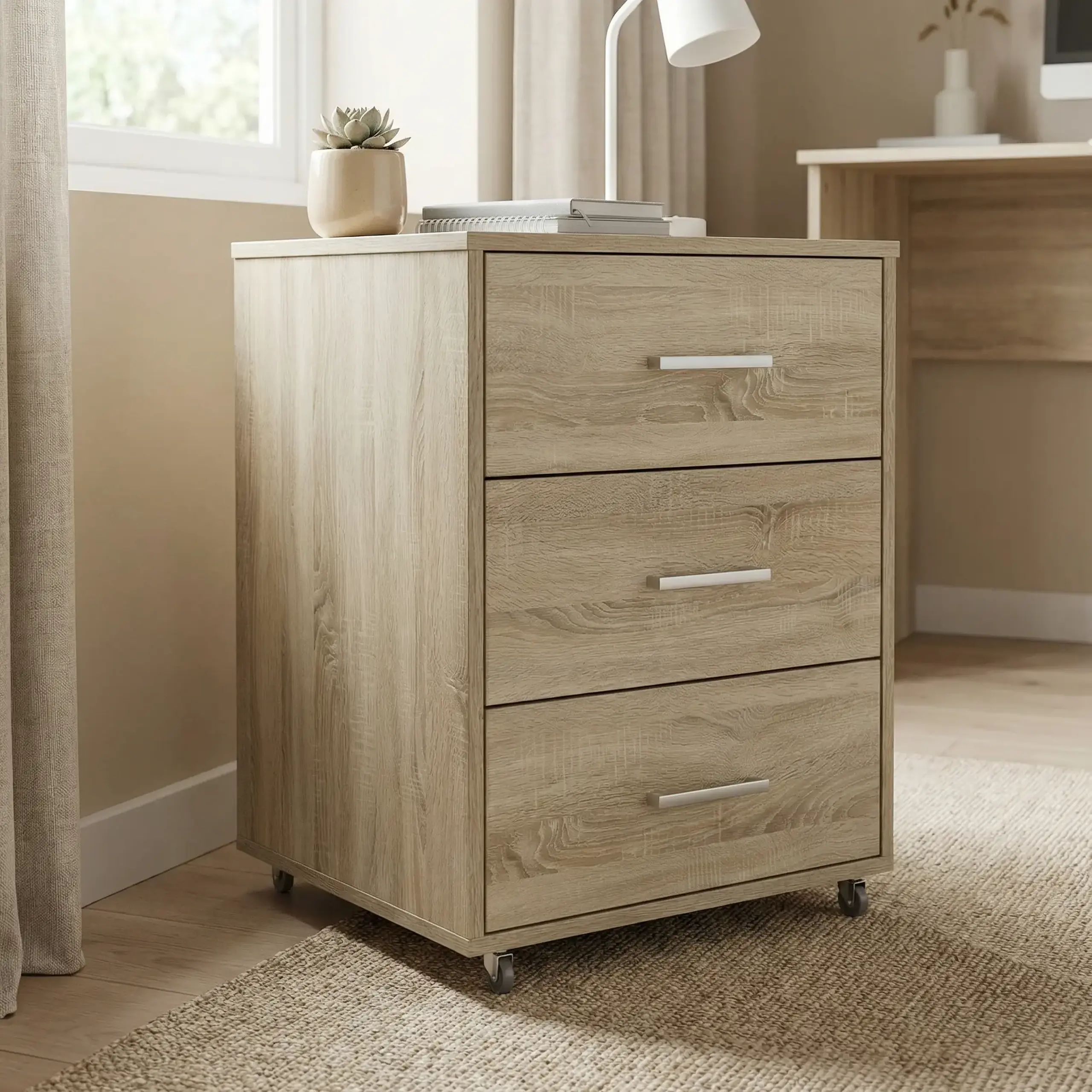 Comoda de birou 4home Vigo, 50x64.5x45 cm, Stejar Sonoma
