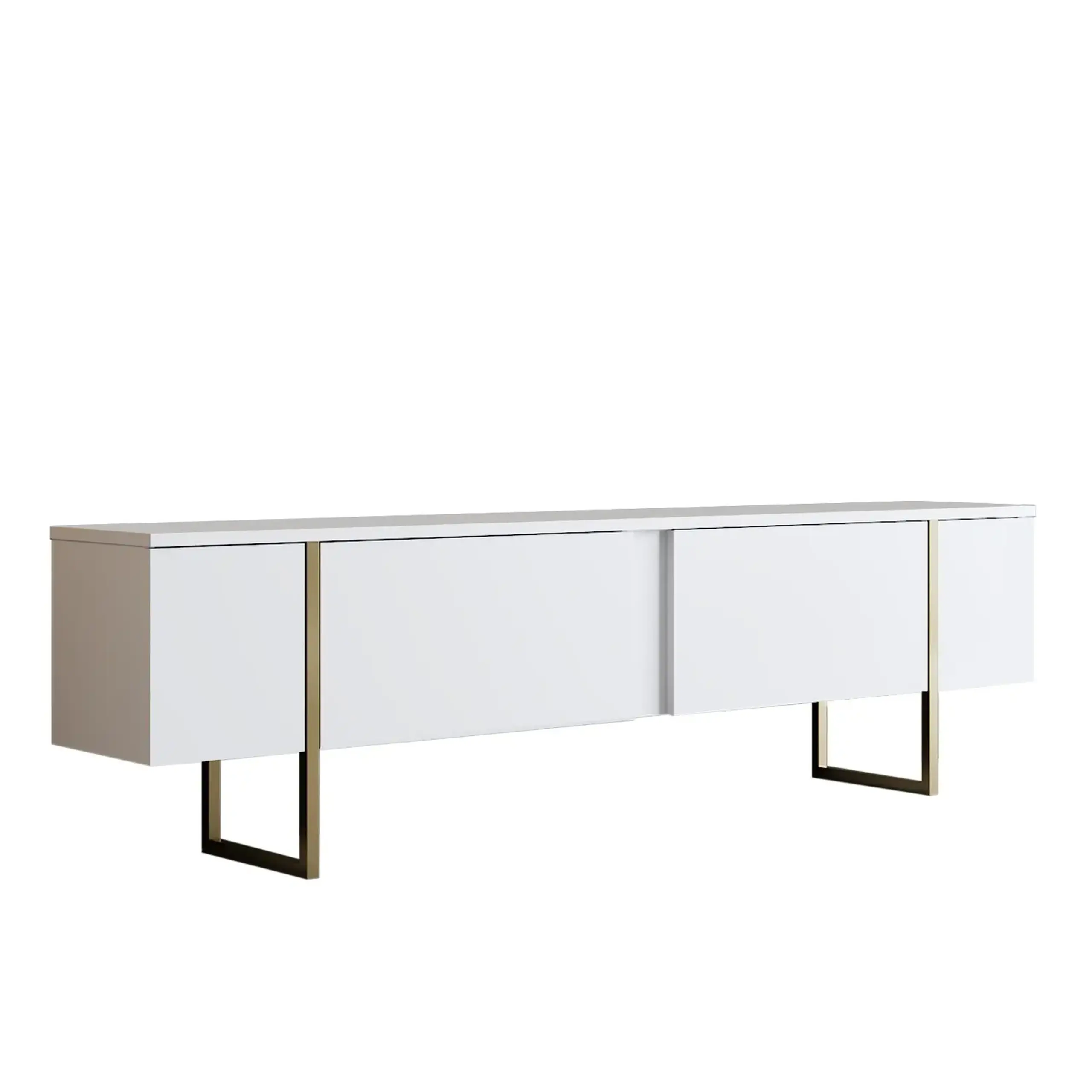 Suport TV Lux - alb, auriu 180 x 50 x 30 cm