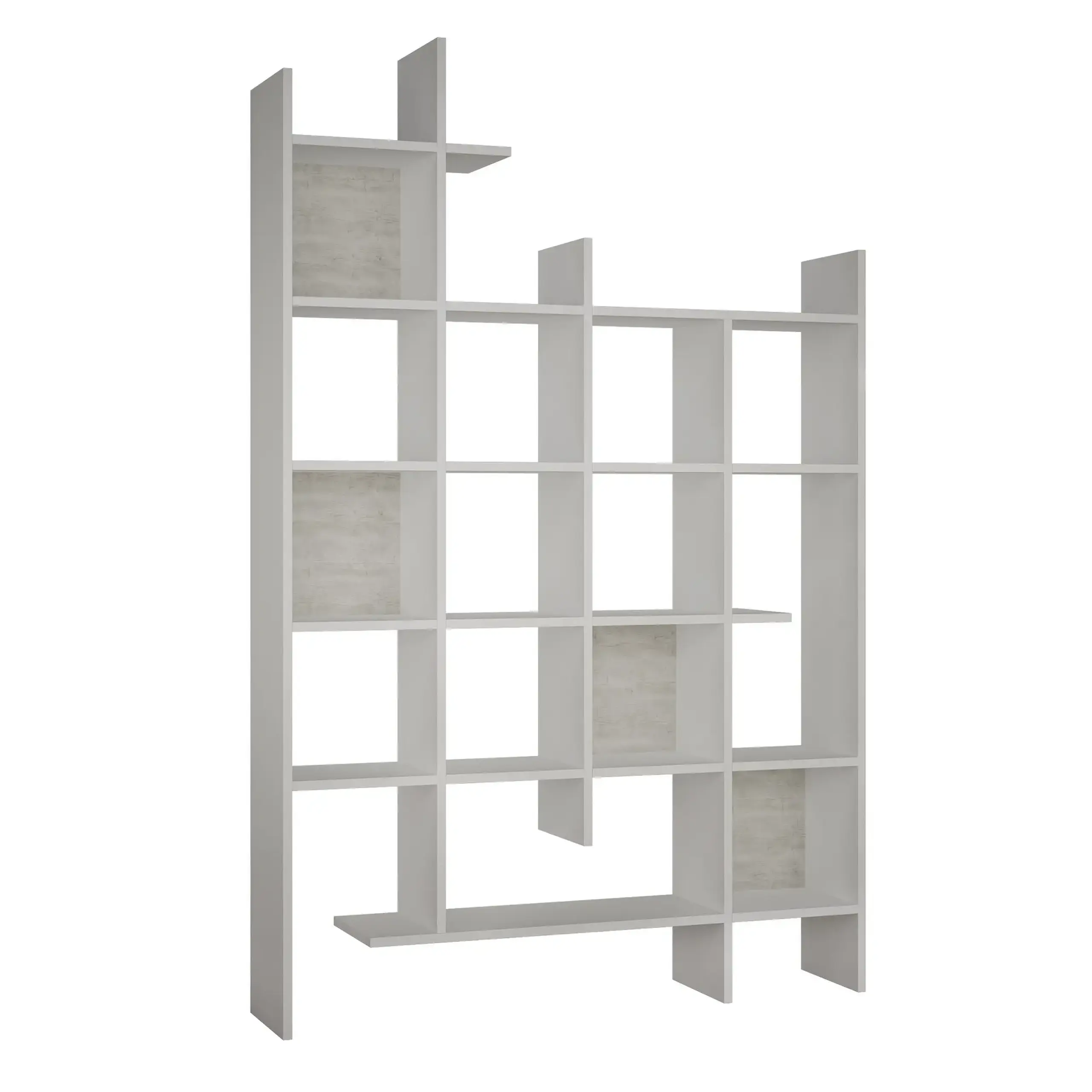 Raft de carti Manco - Alb 122 x 188 x 25 cm