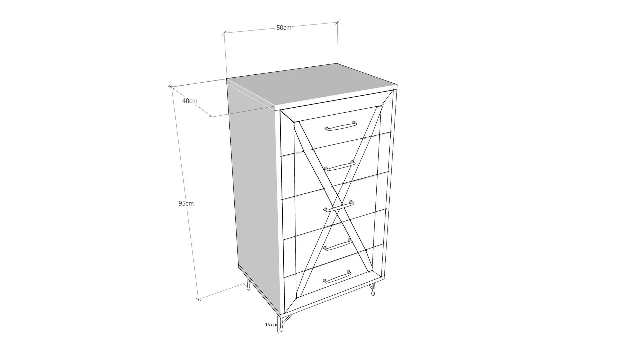 Comoda, Planeta 50 x 95 x 40 cm