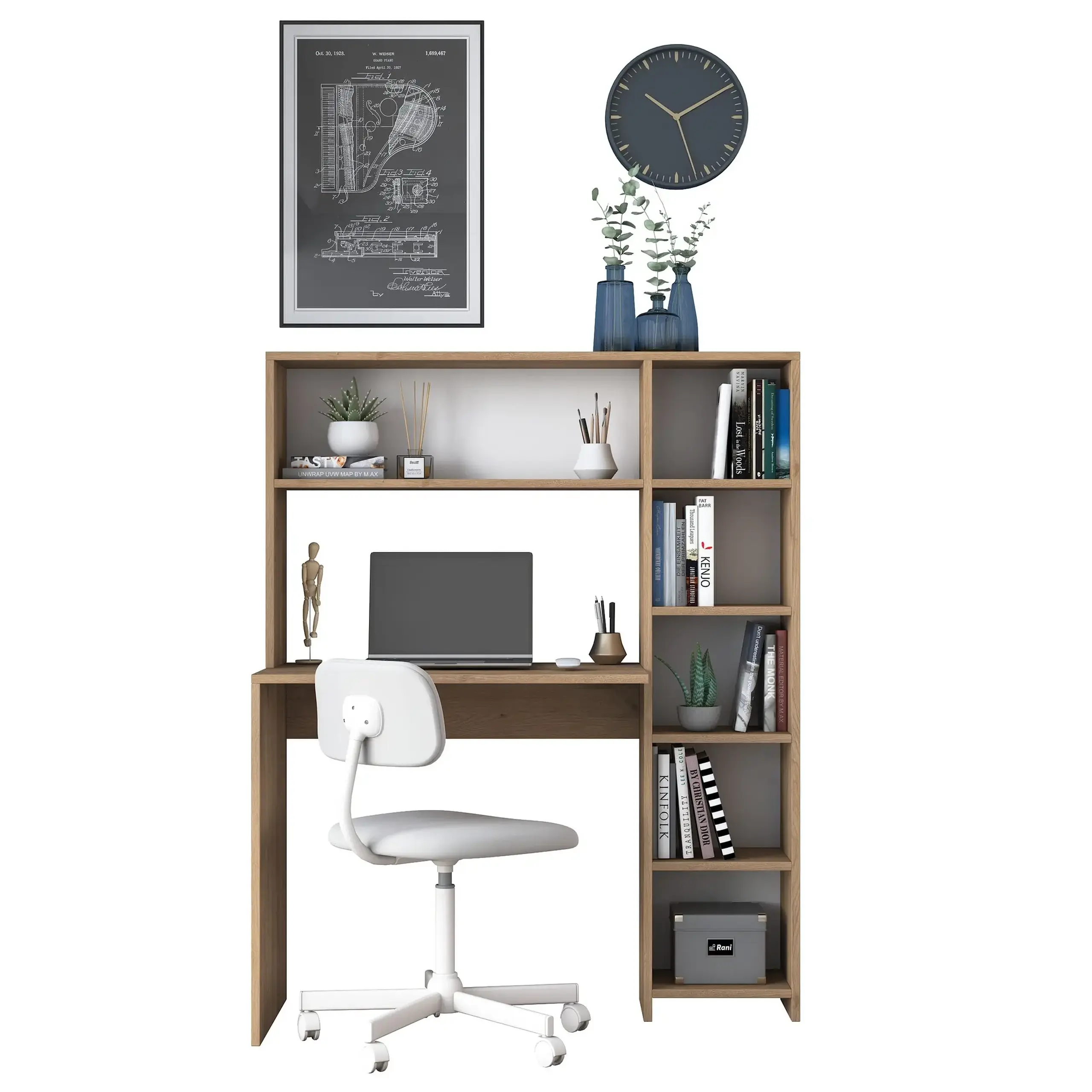 Birou de studiu HA104 - 2025 113 x 141 x 40 cm
