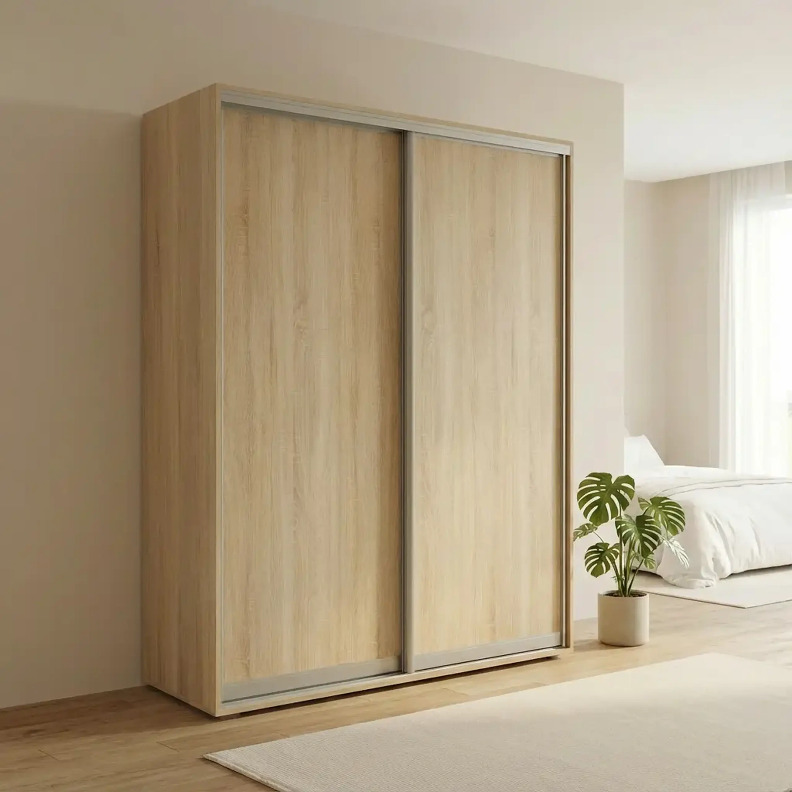 Dulap Cupe Fenix cu 2 usi, 2 PAL, Sonoma, 180x60x240 cm