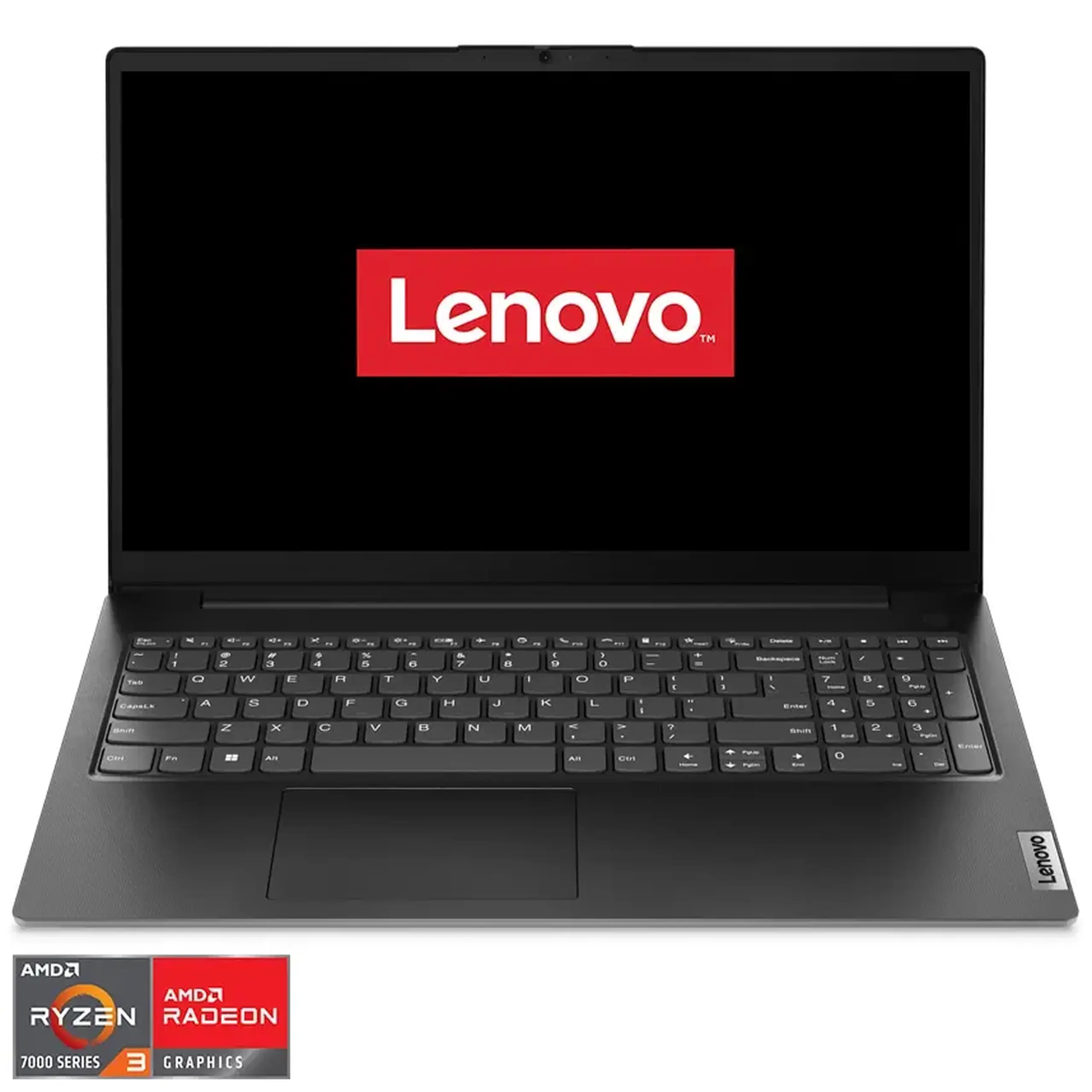 Laptop Lenovo Lenovo V15 G4 AMN cu procesor AMD Ryzen™ 3 7320U pana la 4.1GHz, 15.6'' Full HD, 8GB Soldered LPDDR5-5500, 256GB SSD, AMD Radeon™ 610M Graphics, No OS, Business Black