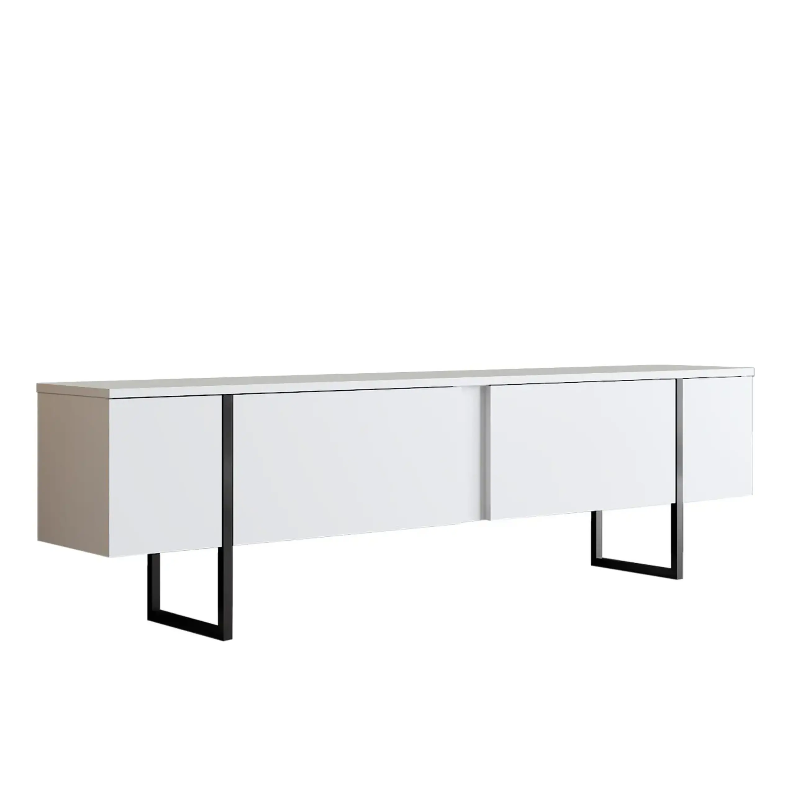 Suport TV, Luxe, AlbNegru, 180 x 50 x 30 cm