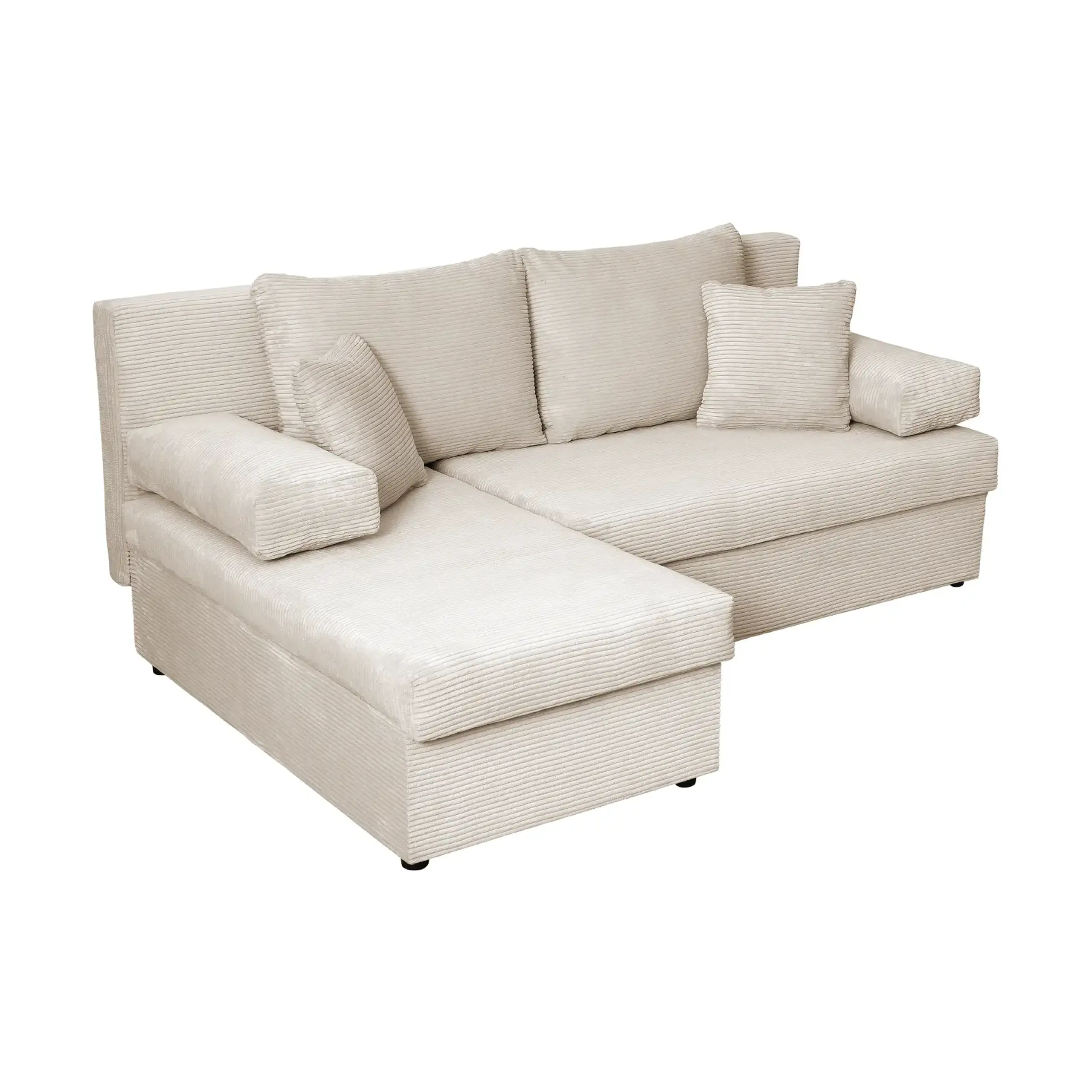 Coltar ANA LUX extensibil, cu lada depozitare, colt interschimbabil, bej, 200x140x83 cm