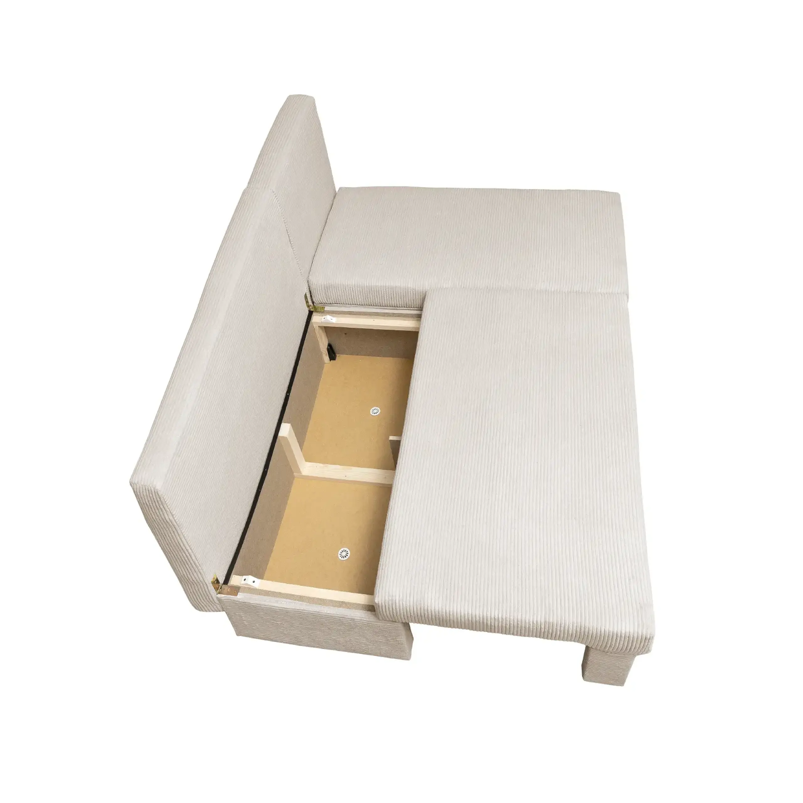Coltar ANA LUX extensibil, cu lada depozitare, colt interschimbabil, bej, 200x140x83 cm