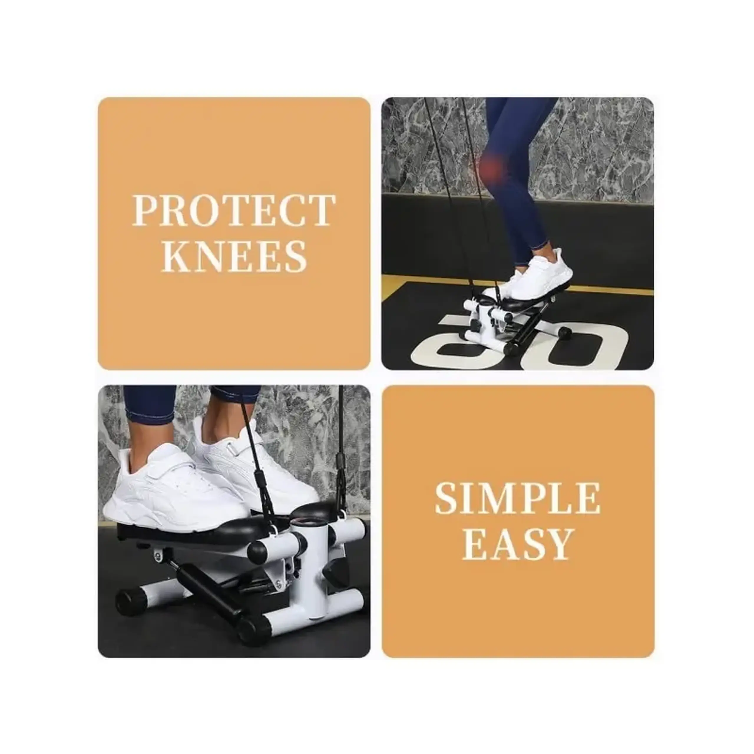 Stepper FitTronic® S100, afisaj electronic, corzi pentru antrenarea bratelor