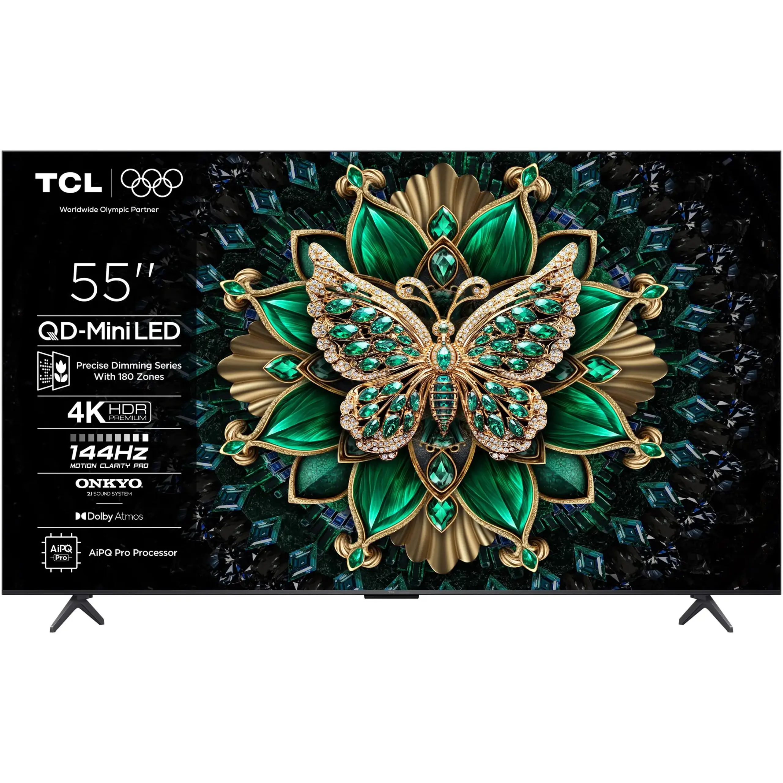 Televizor TCL MiniLed 55C6K, 139 cm, Smart Google TV, 4K Ultra HD, 100Hz, Clasa F (Model 2025)