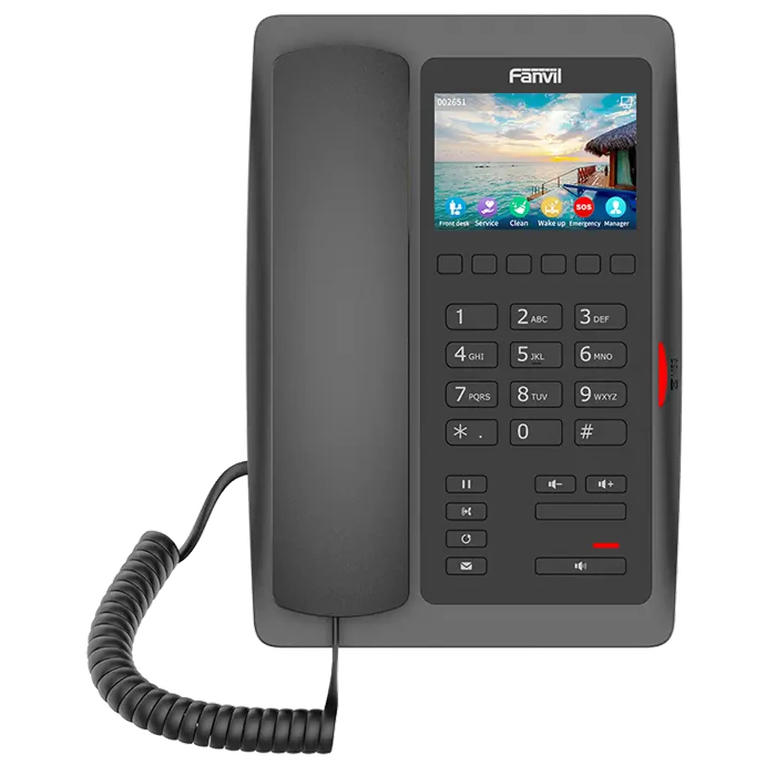 Fanvil H5, negru, telefon VoIP, LCD Color de 3,5 inchi, 2 SIP, PoE