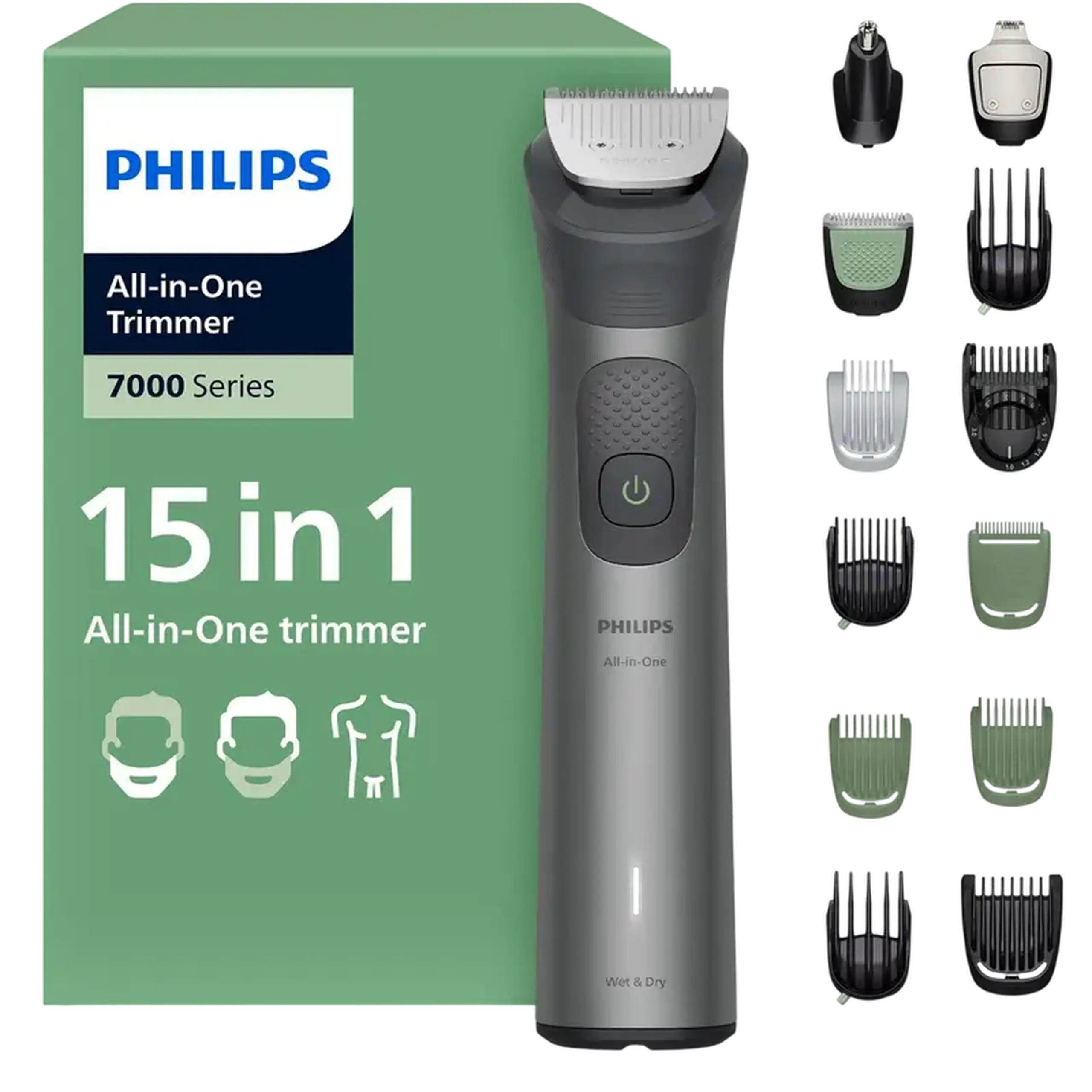Trimmer pentru bărbați Philips MG7935/15, Gri