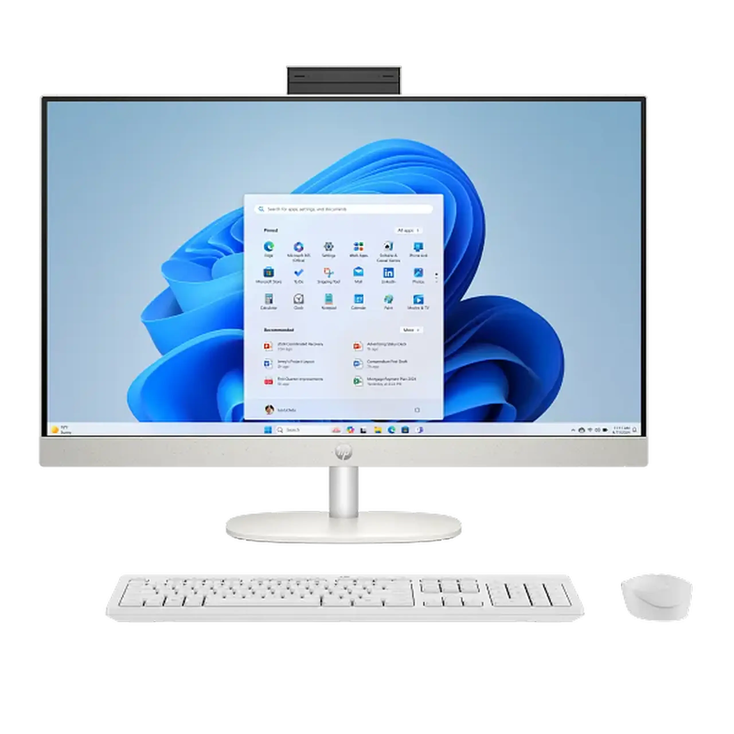 HP AIO AI 27 - cr2048ci alb (27 inchi FHD IPS 300nit Core 7 255U 2,0 - 5,2 GHz, 16 GB, 512 GB SSD, HAS