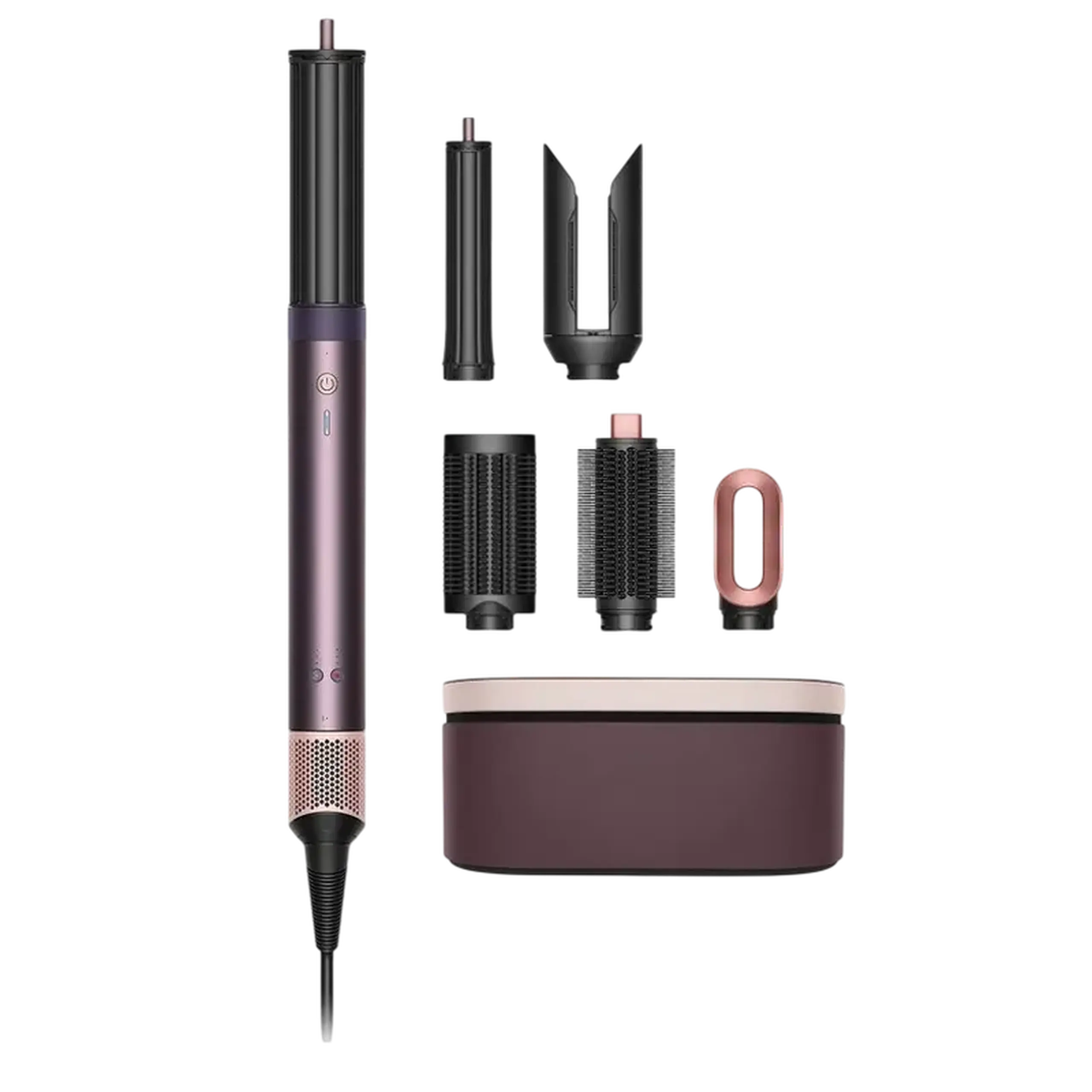 Set de stilare pentru păr cu aer cald Dyson HS09 Airwrap Co - anda 2x Multi - Styler & Dryer Straight+Wavy Jasper Plum