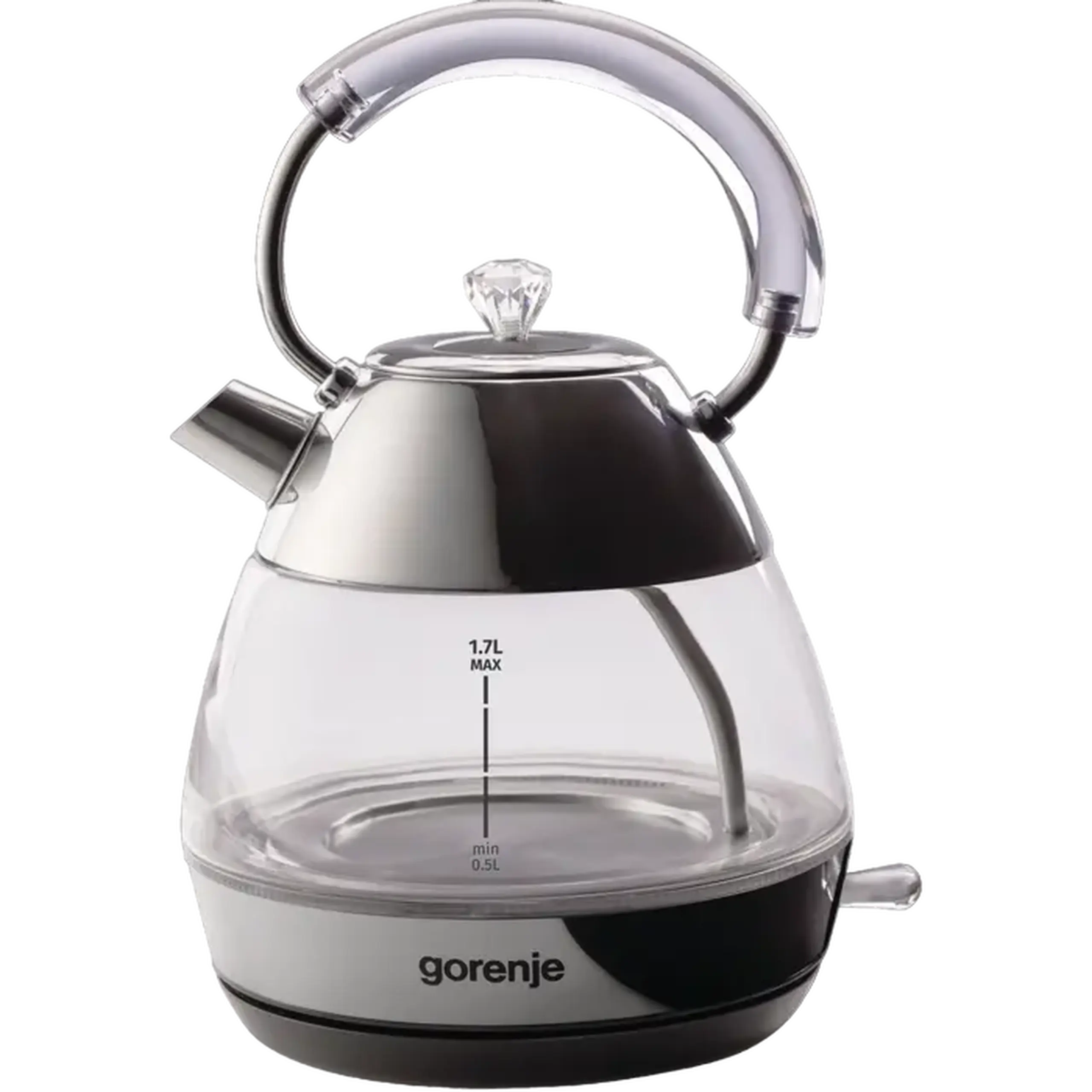 Fierbător electric Gorenje K17GPD, Oțel inoxidabil