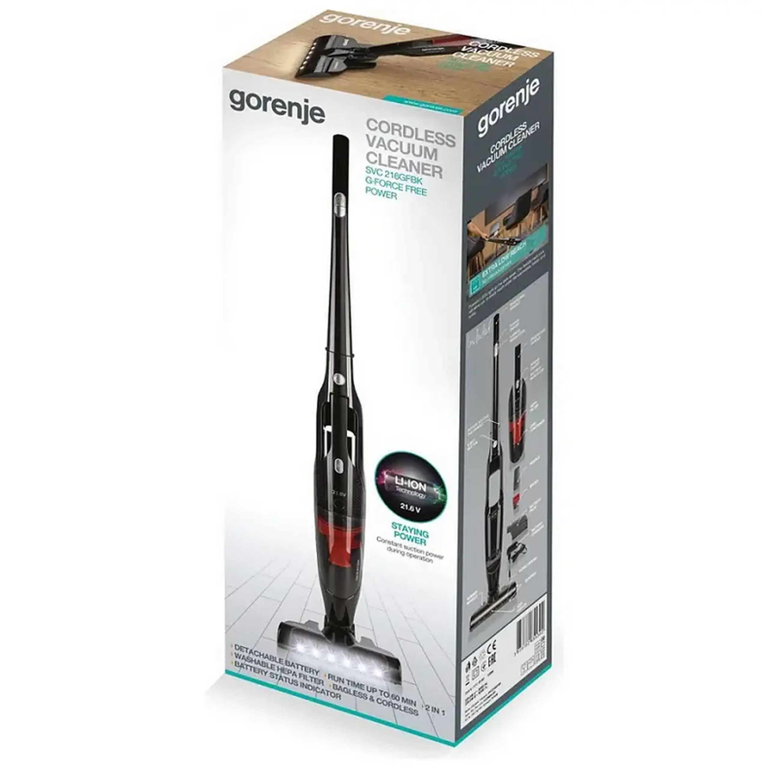 Aspirator Vertical Gorenje SVC216GFBK, Negru
