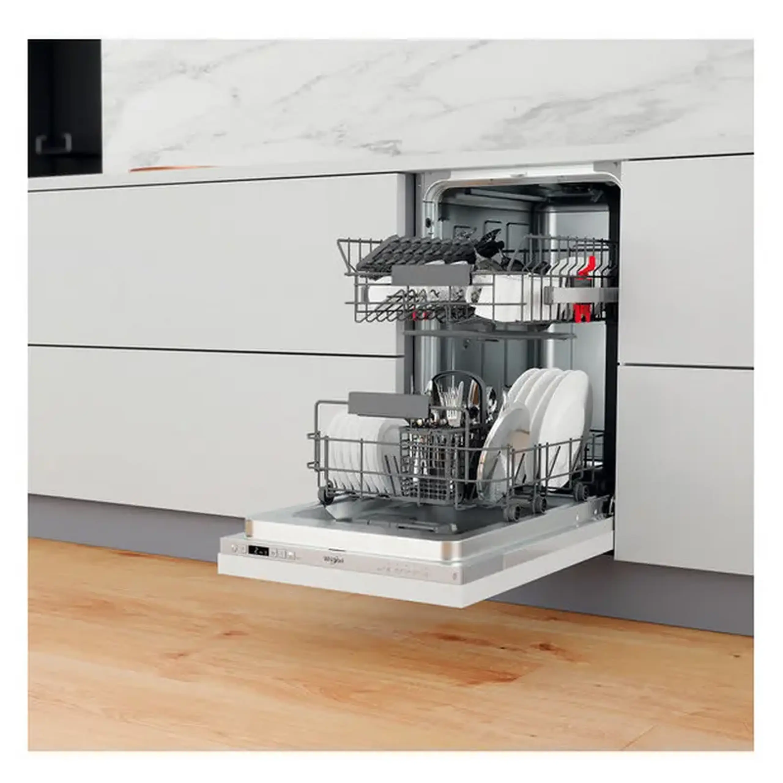 Mașină de spălat vase Whirlpool WSIC 3M27, Argintiu