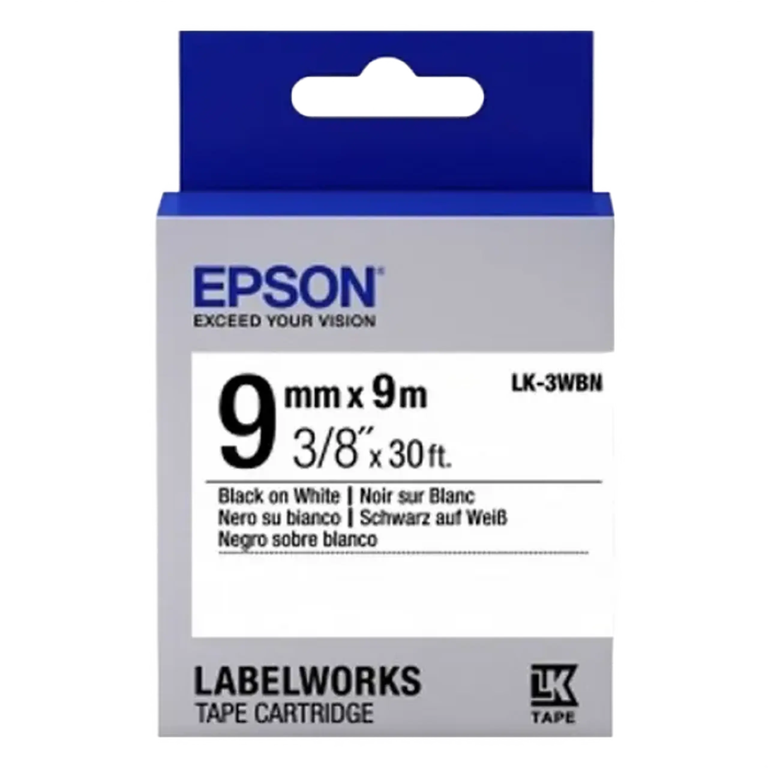 Epson LK-3WBN, 9mm x 9m