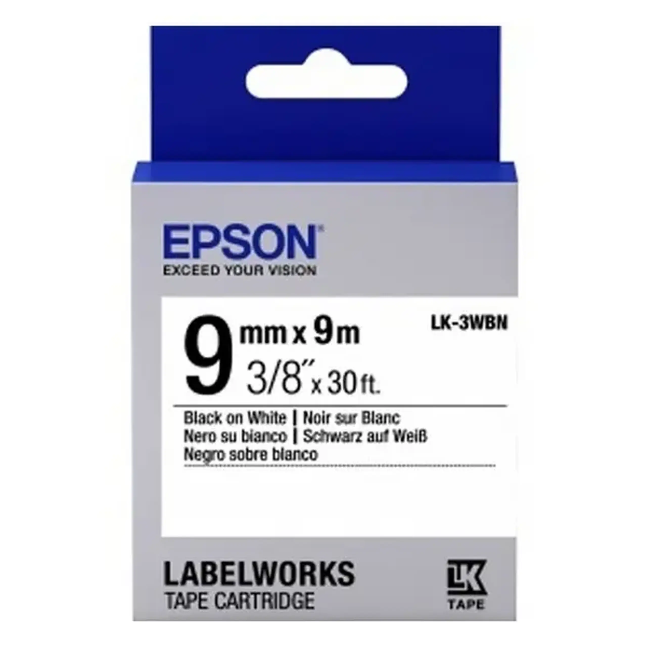 Epson LK-3WBN, 9mm x 9m