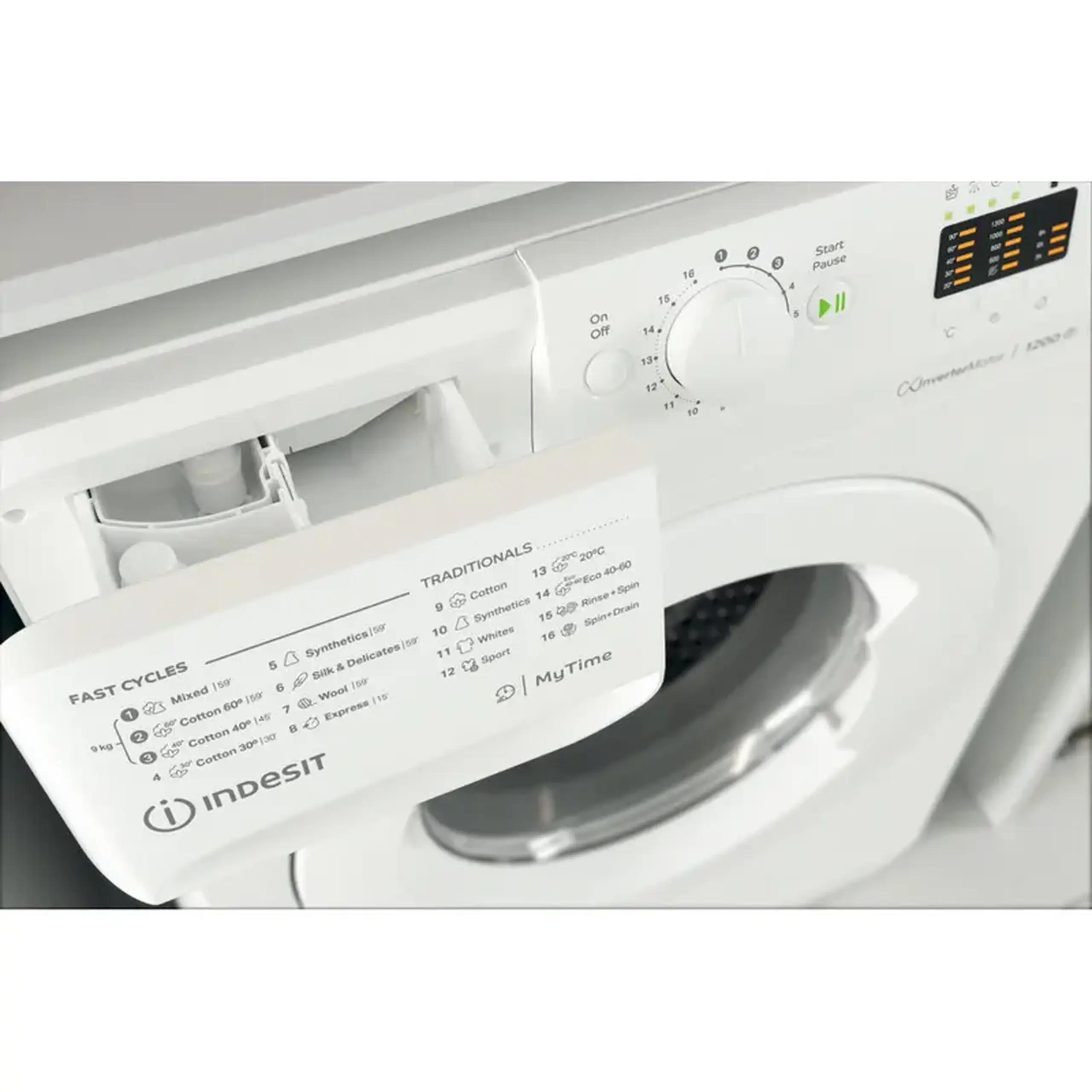 Mașină de spălat Indesit MTWA 91284 W EE, 9kg, Alb