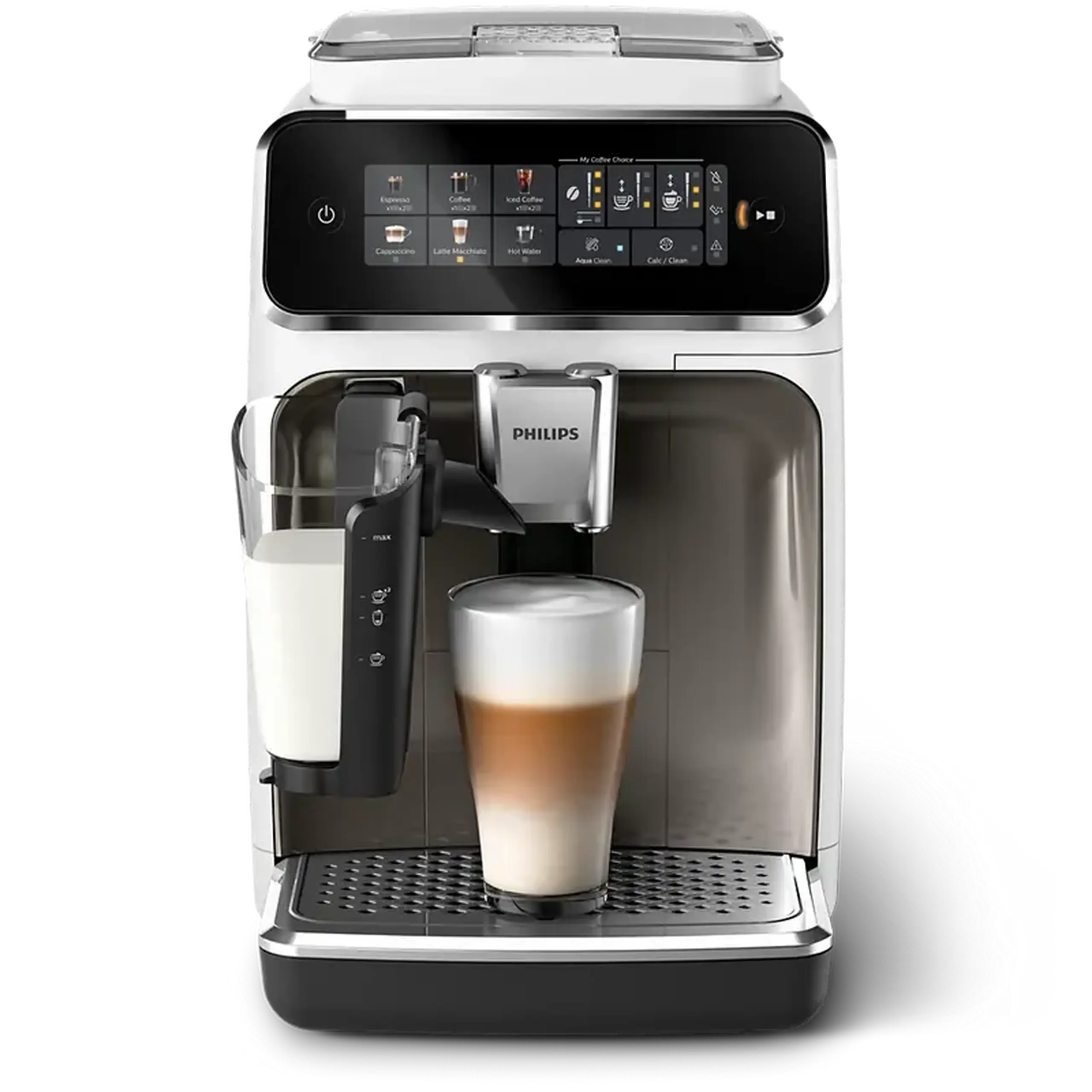 Aparat de cafea Philips EP3343/90, Oțel Inoxidabil / Alb