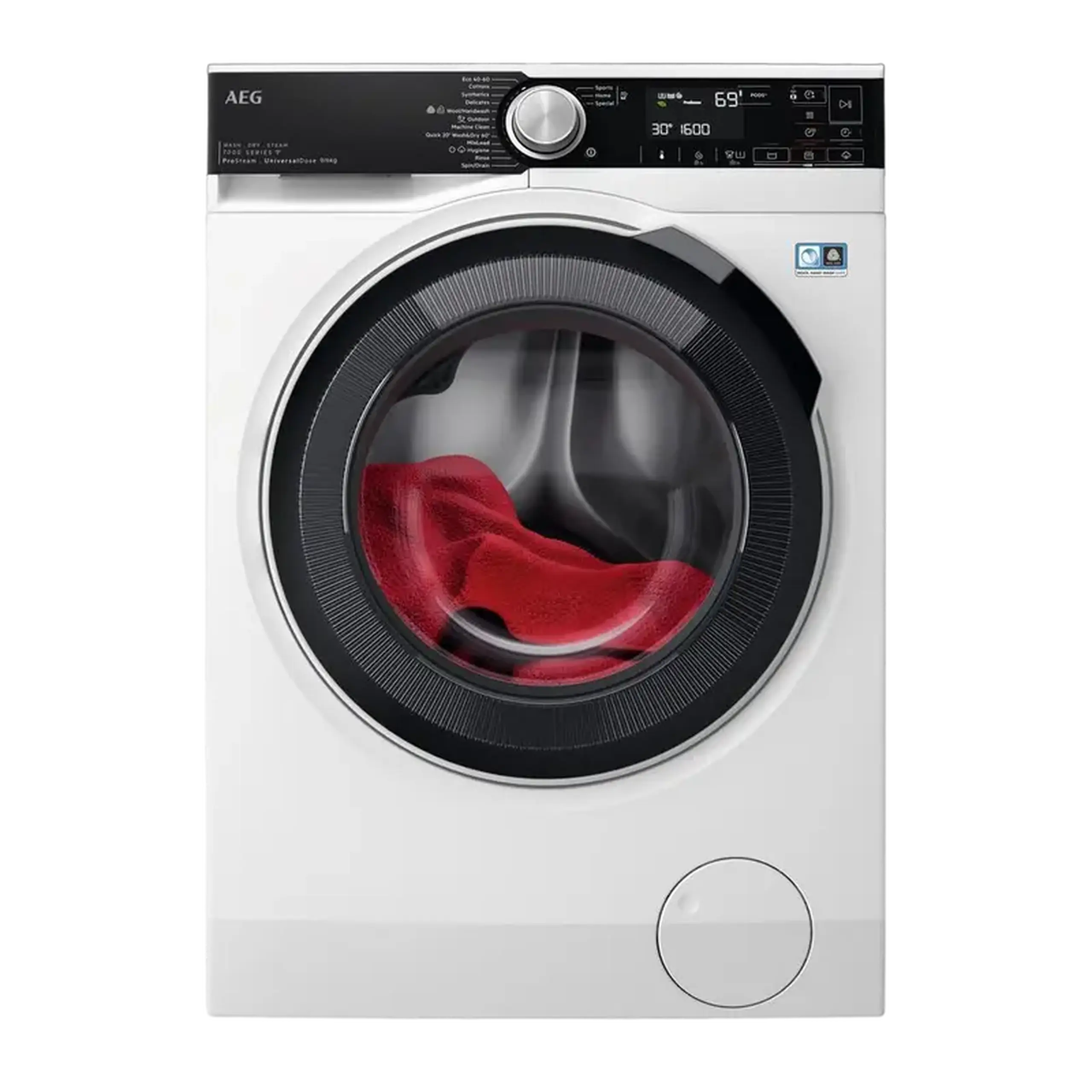 Mașină de spălat cu uscător AEG LWR75965O, 9kg, Alb