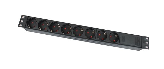 19" 1.5U power socket, PDU05, 8 ports, 16A, 1.8M, APC Electronic