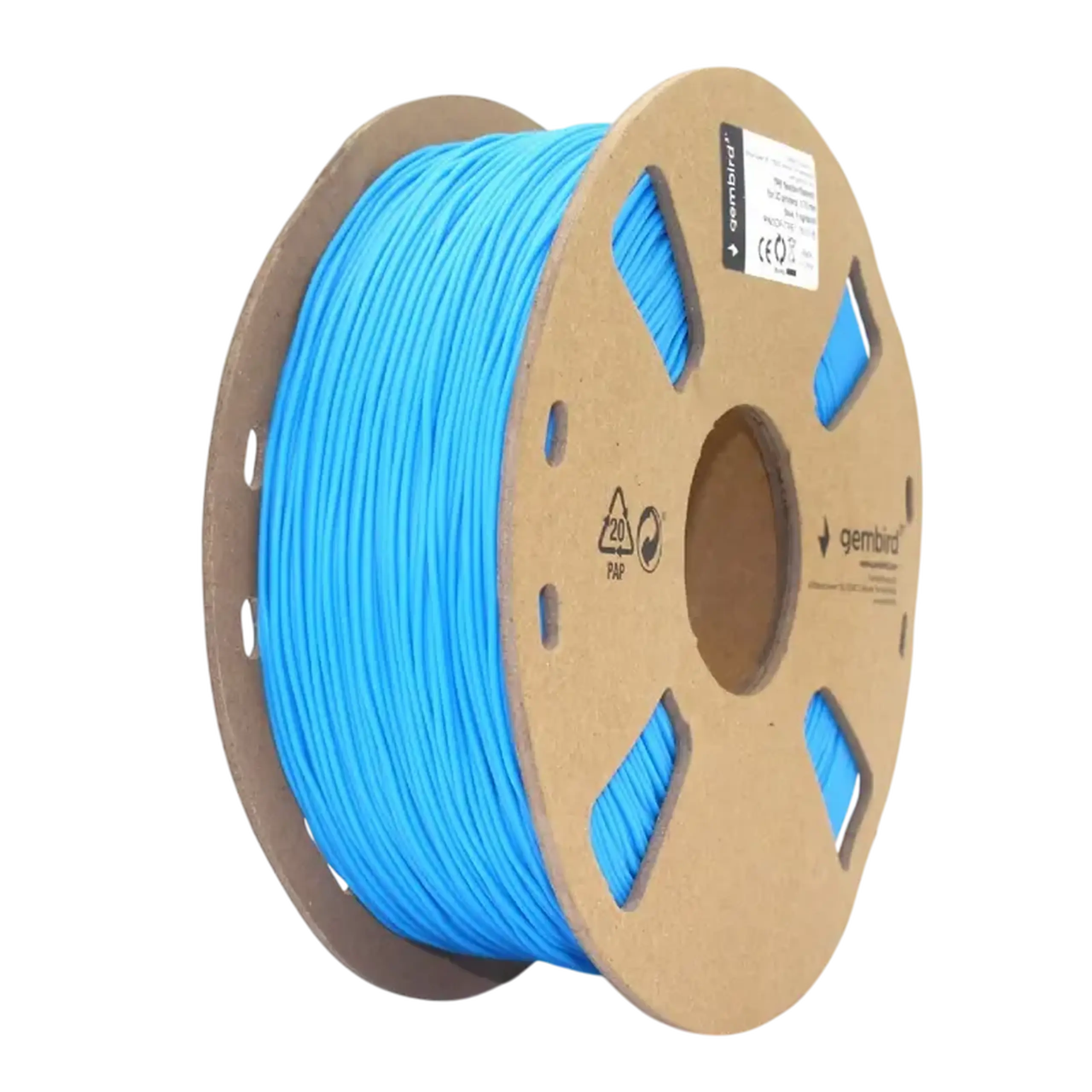 Filament pentru imprimantă 3D Gembird 3DP-TPE1.75-01-B, TPE, Albastru, 1.75 mm, 1kg