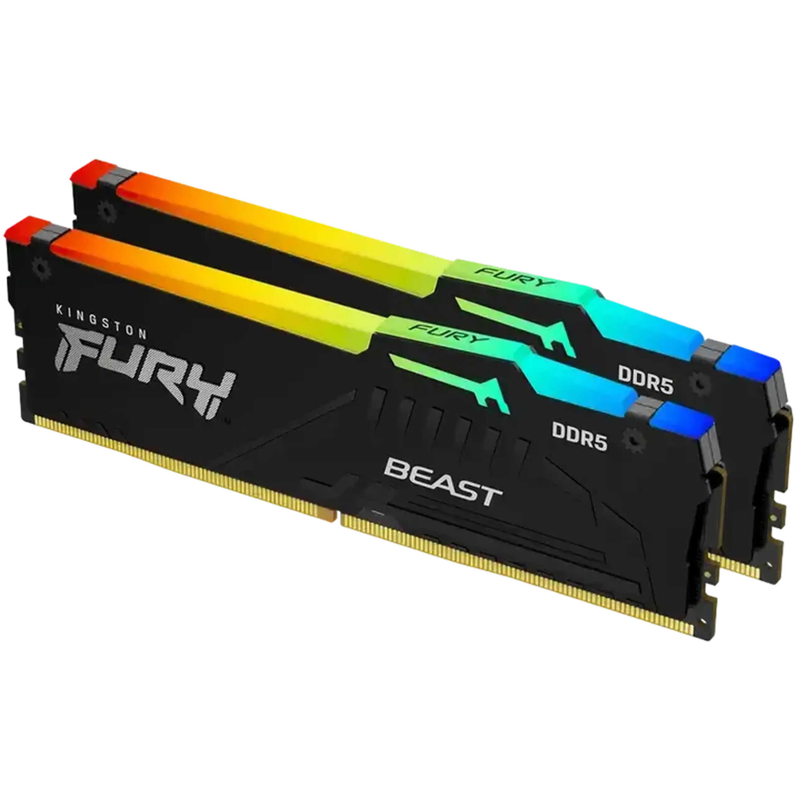 Memorie RAM Kingston FURY Beast RGB, DDR5 SDRAM, 5600 MHz, 128GB, KF556C36BBEAK2-128