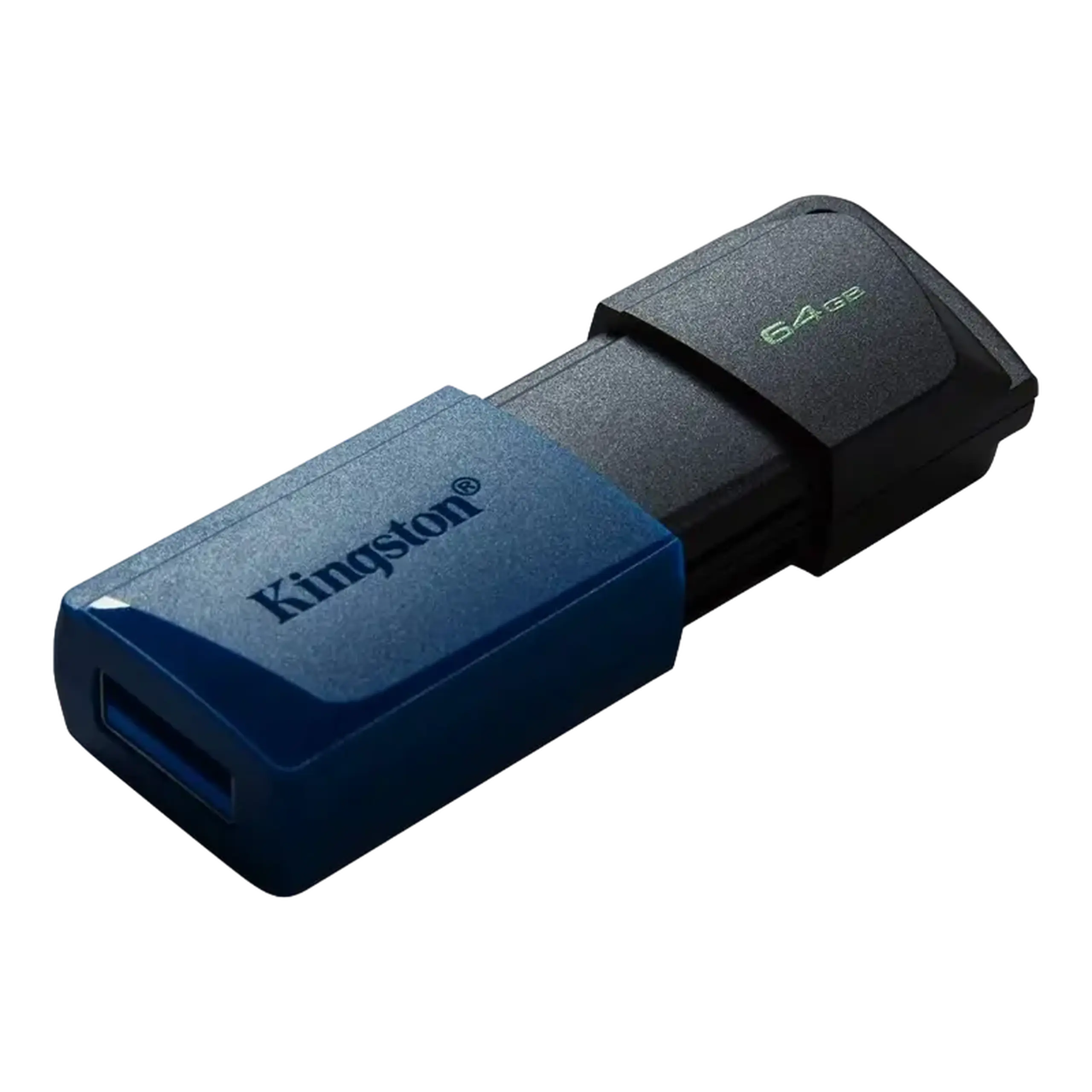 Unitate Flash USB3.2 de 64 GB Kingston DataTraveler Exodia M (DTXM/64 GB), negru - albastru, Plastic, capac glisor