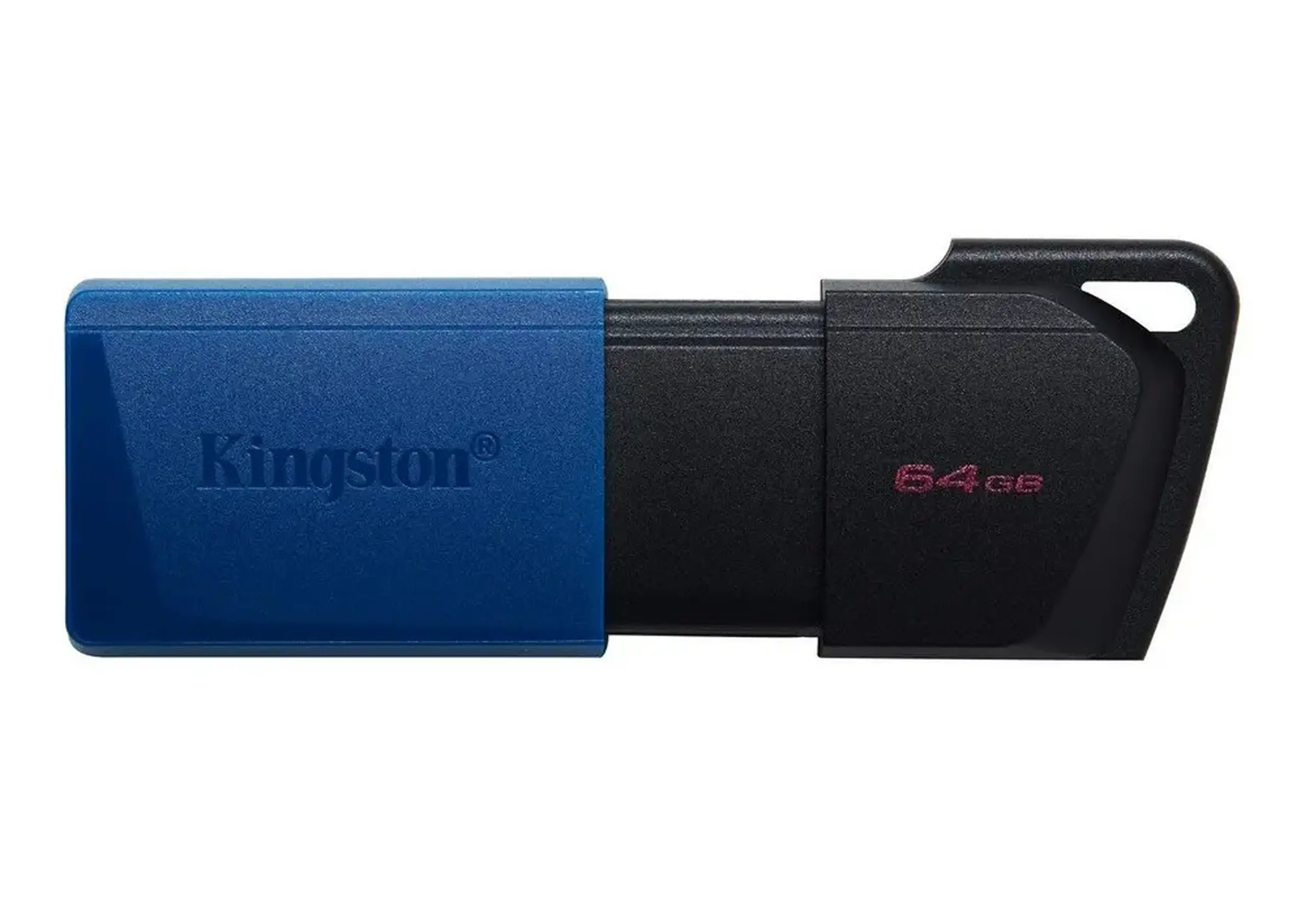 Unitate Flash USB3.2 de 64 GB Kingston DataTraveler Exodia M (DTXM/64 GB), negru - albastru, Plastic, capac glisor