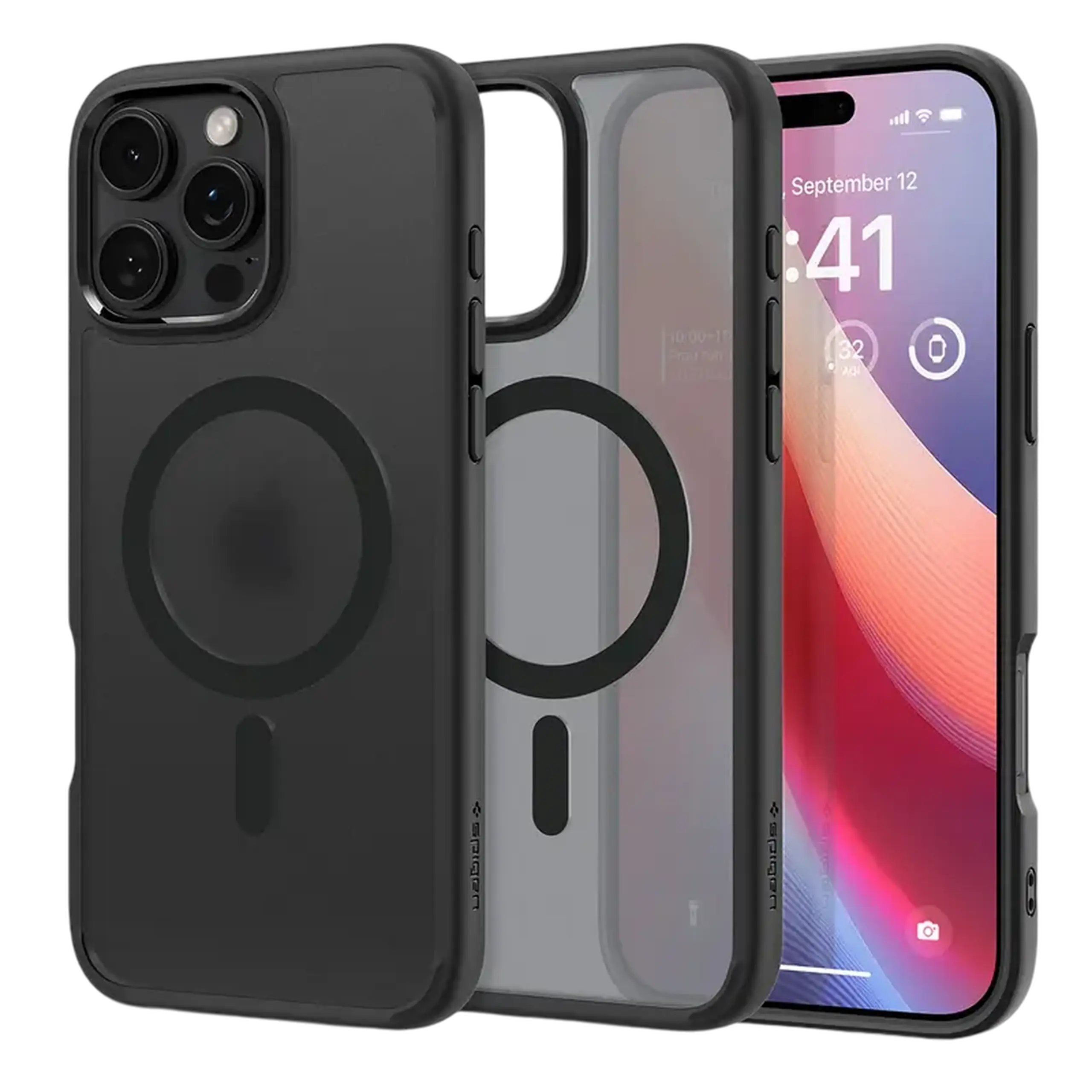 Husă Spigen iPhone 16 Pro Hybrid Mag, Frost Black