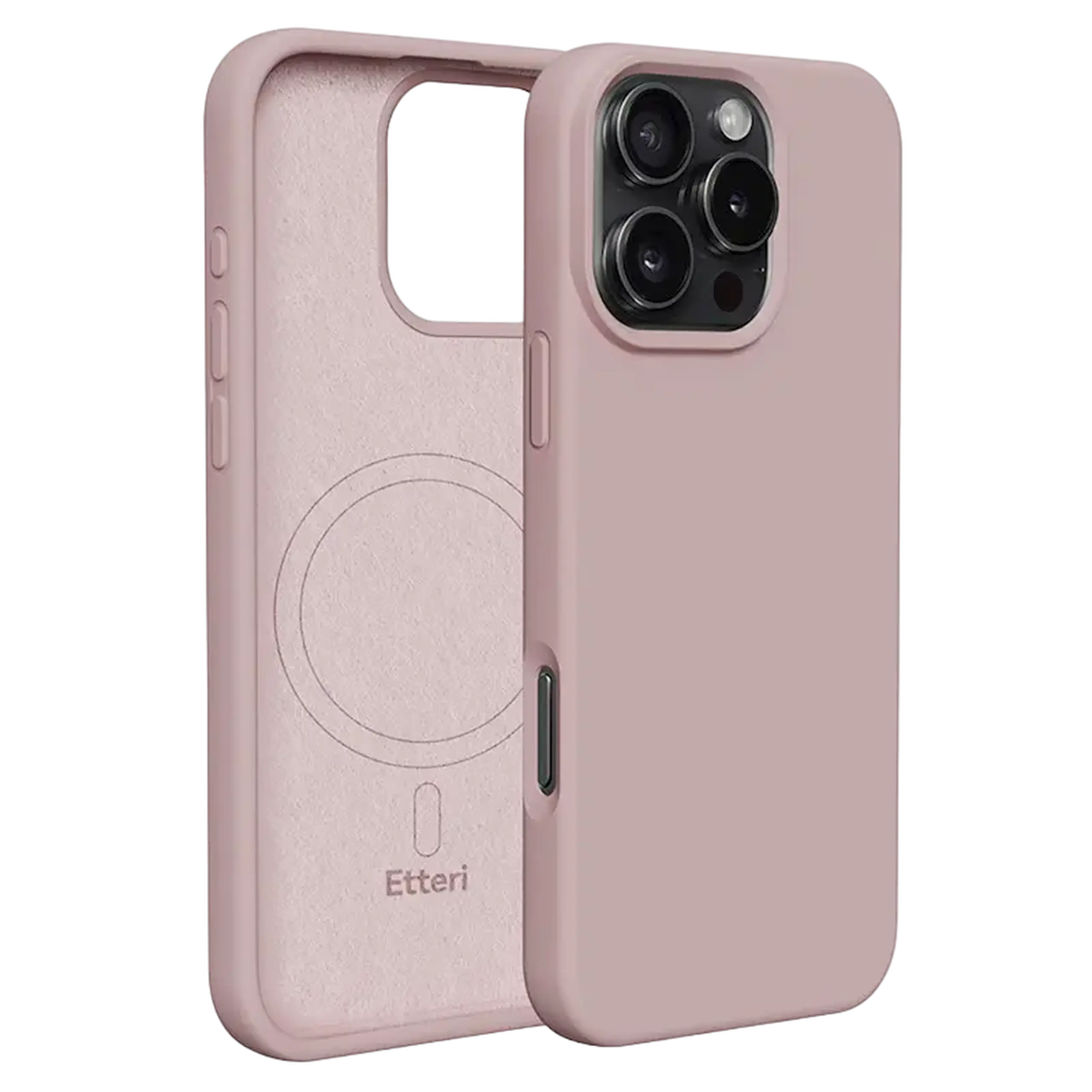 Husă Etteri Silicone Mag case pentru iPhone 16 Pro Max, Light Pink