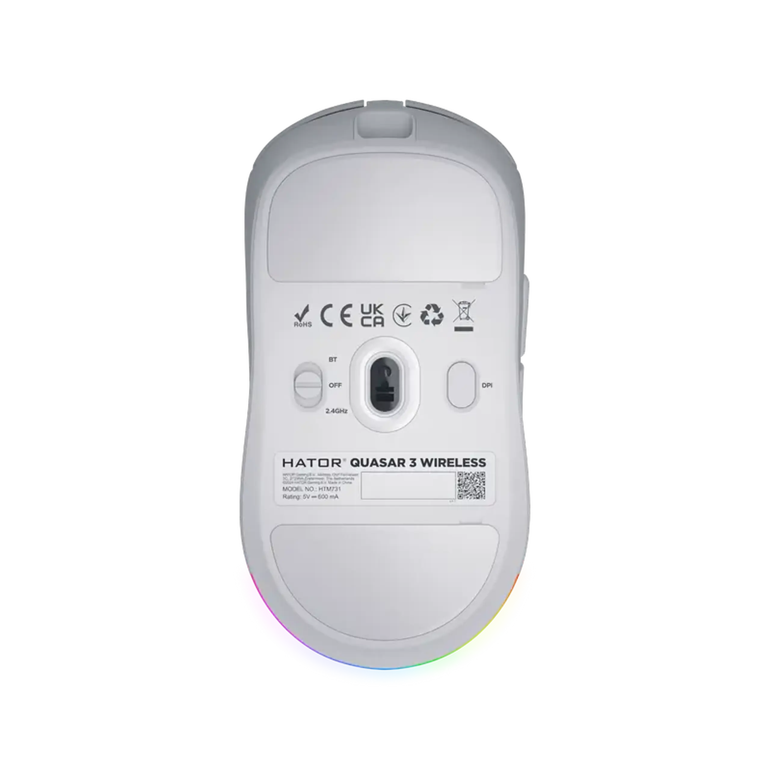 Gaming Mouse HATOR Quasar 3, Alb